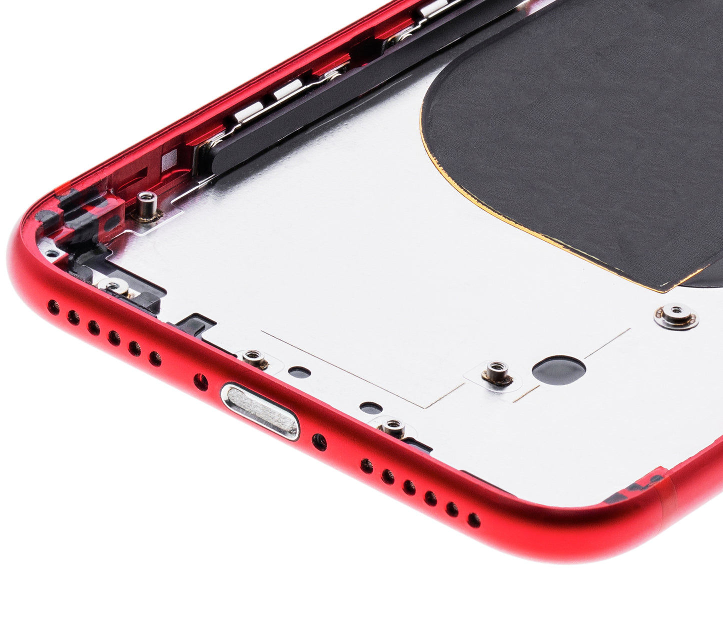 Back Housing W/ Small Components Pre-Installed For iPhone SE (2020) (Used OEM Pull: Grade C) (Red)