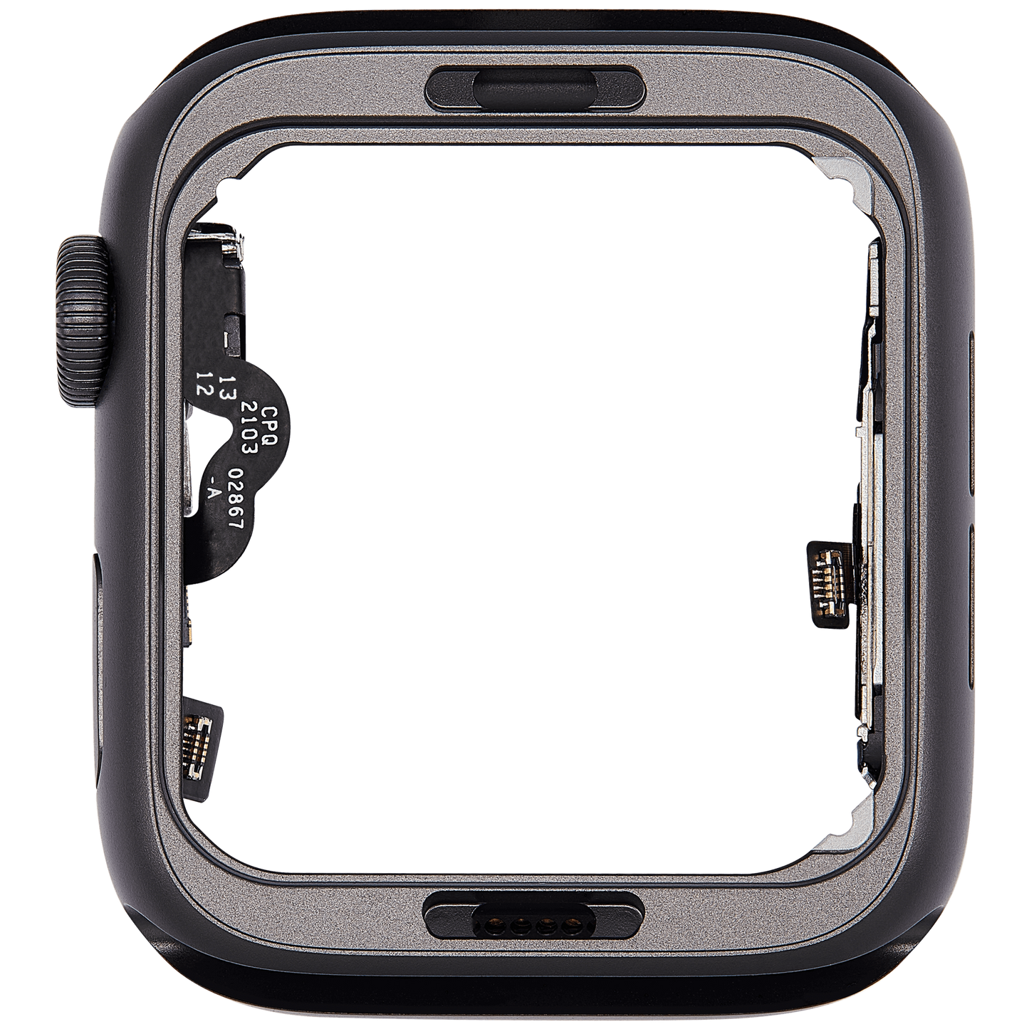 Aluminum Case Middle Frame (With Crown and Crown Cable) For Watch Series SE (1st Gen) (44MM) (GPS Version) (Space Black)