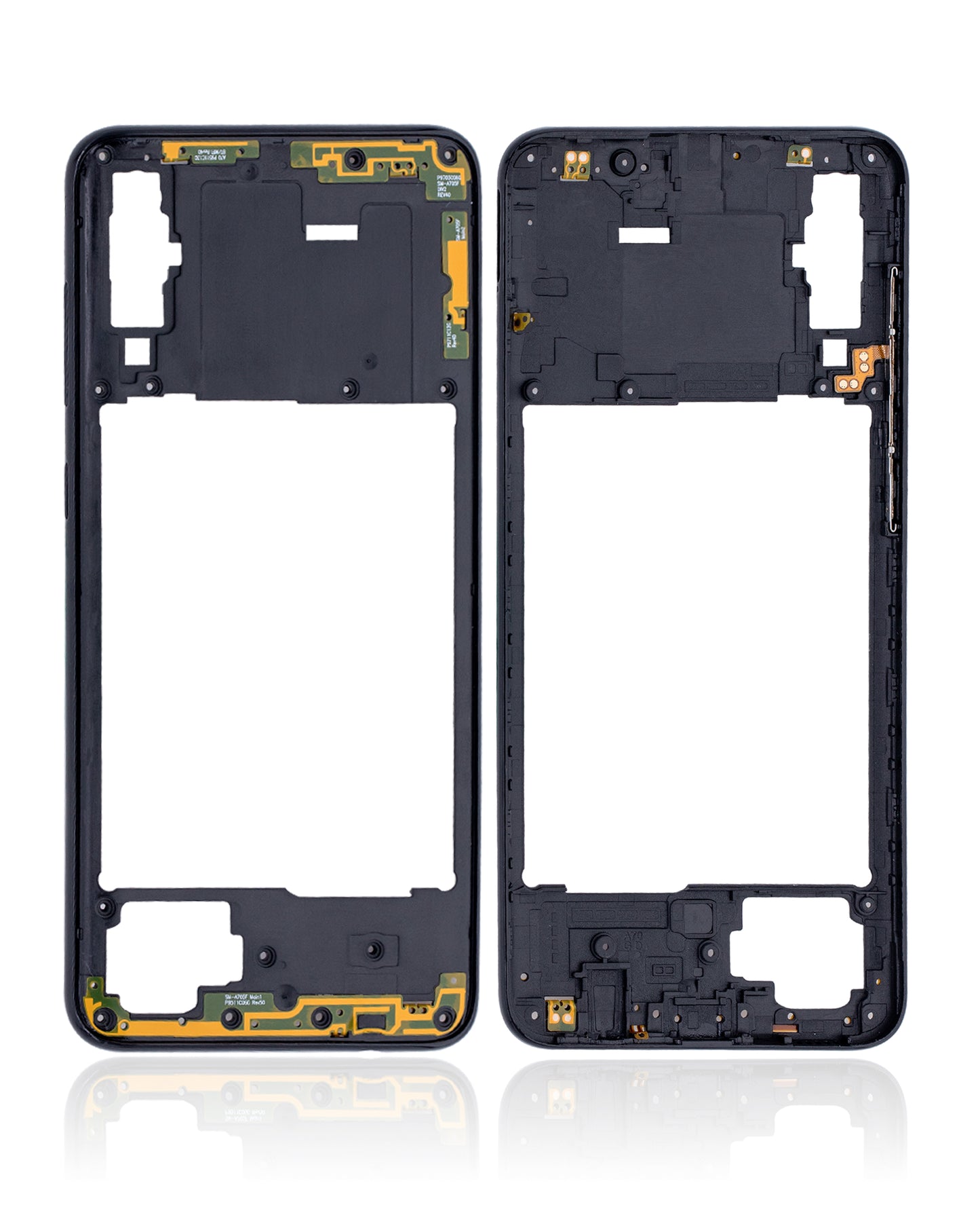 Mid-Frame Housing For Samsung Galaxy A70 (A705 / 2019) (Aftermarket Plus) (Black)