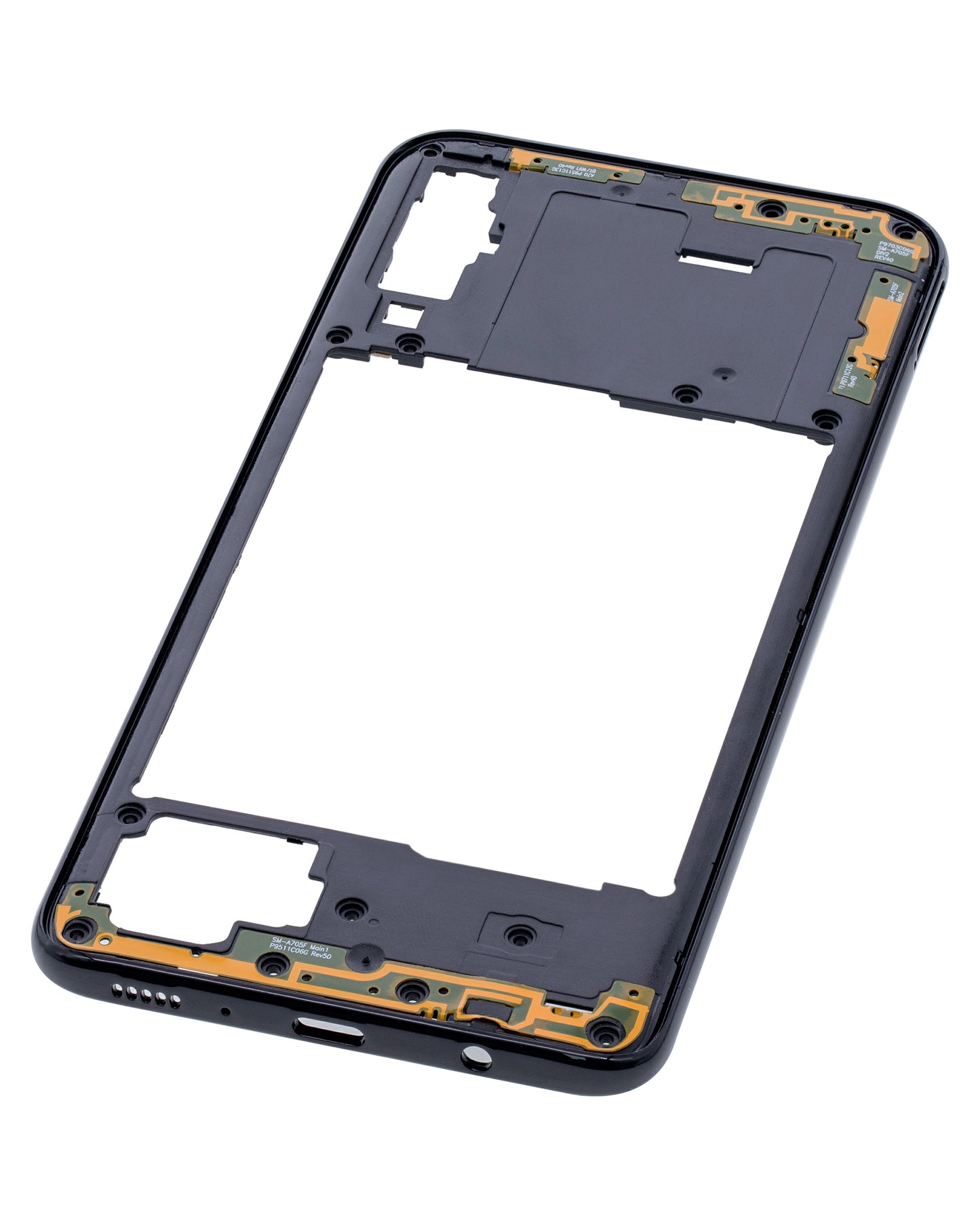 Mid-Frame Housing For Samsung Galaxy A70 (A705 / 2019) (Aftermarket Plus) (Black)