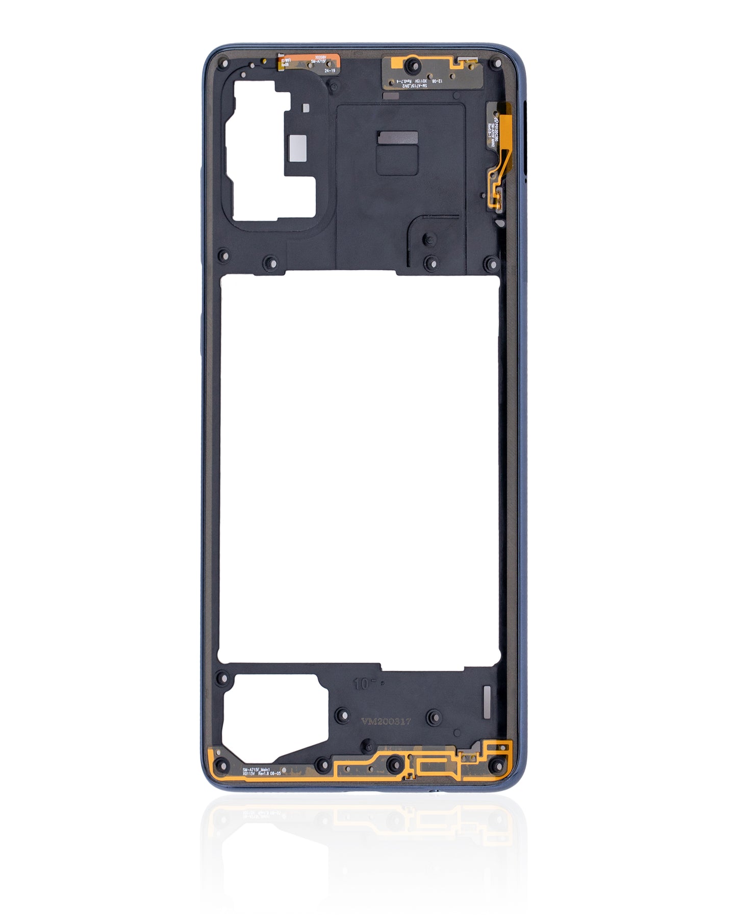 Mid-Frame Housing For Samsung Galaxy A71 (A715 / 2020) ( Aftermarket Plus) (Prism Crush Black)