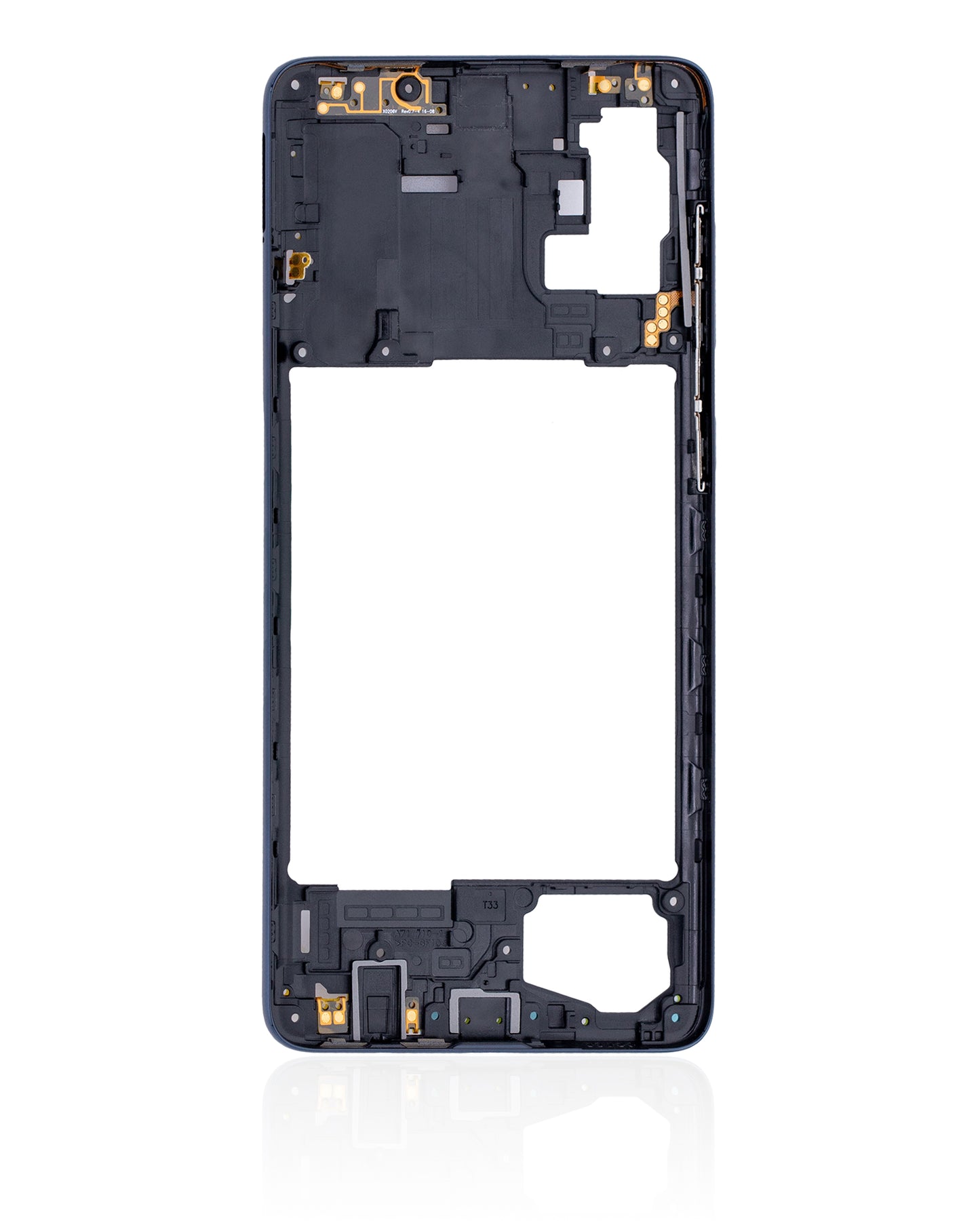 Mid-Frame Housing For Samsung Galaxy A71 (A715 / 2020) ( Aftermarket Plus) (Prism Crush Black)