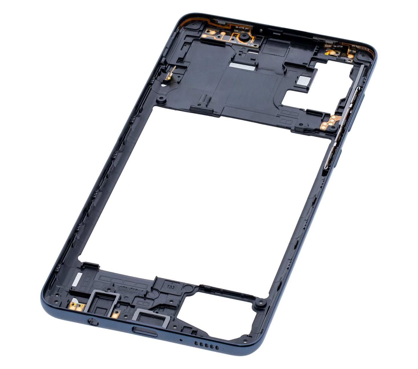 Mid-Frame Housing For Samsung Galaxy A71 (A715 / 2020) ( Aftermarket Plus) (Prism Crush Black)