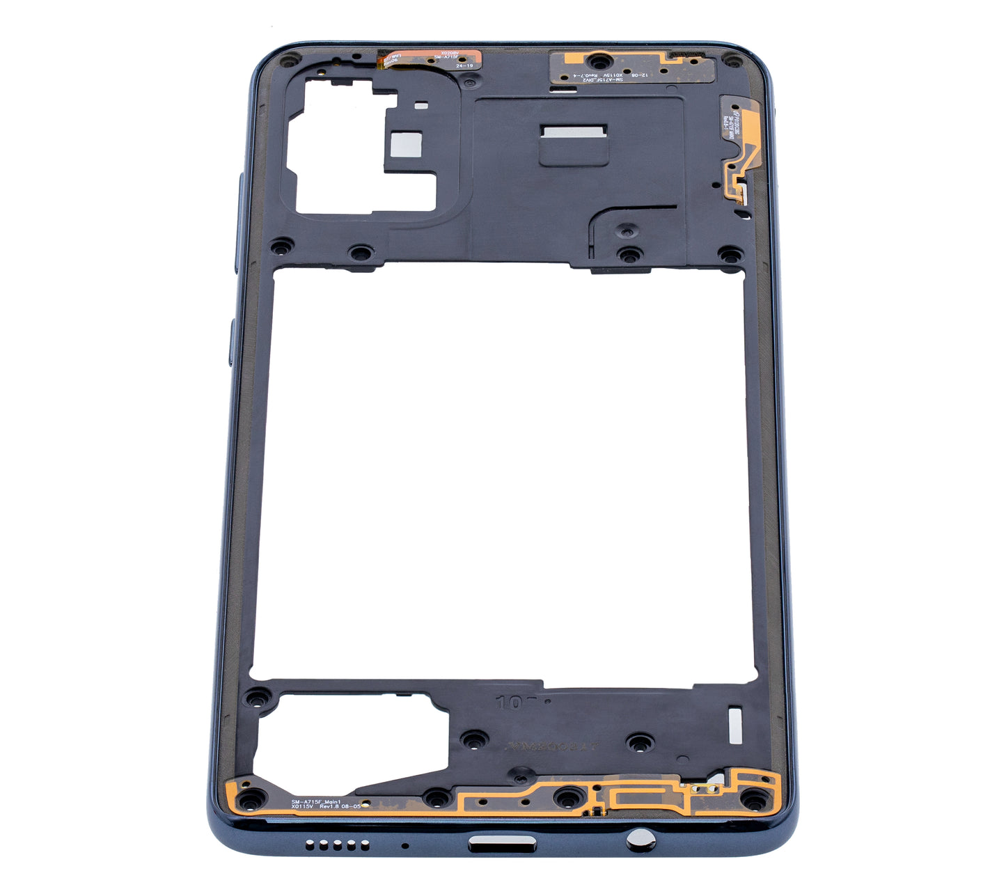 Mid-Frame Housing For Samsung Galaxy A71 (A715 / 2020) ( Aftermarket Plus) (Prism Crush Black)