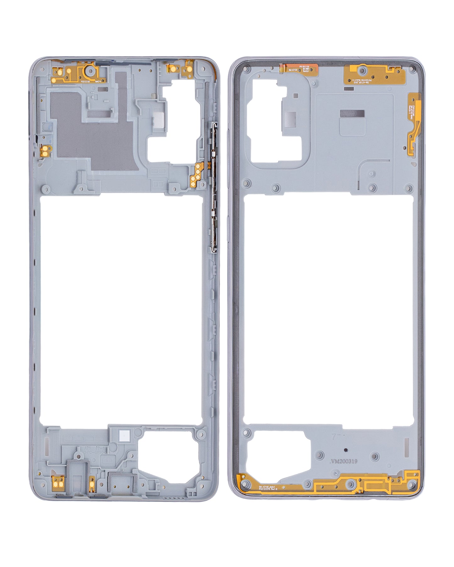 Mid-Frame Housing For Samsung Galaxy A71 (A715 / 2020) (Aftermarket Plus) (Prism Crush Silver)