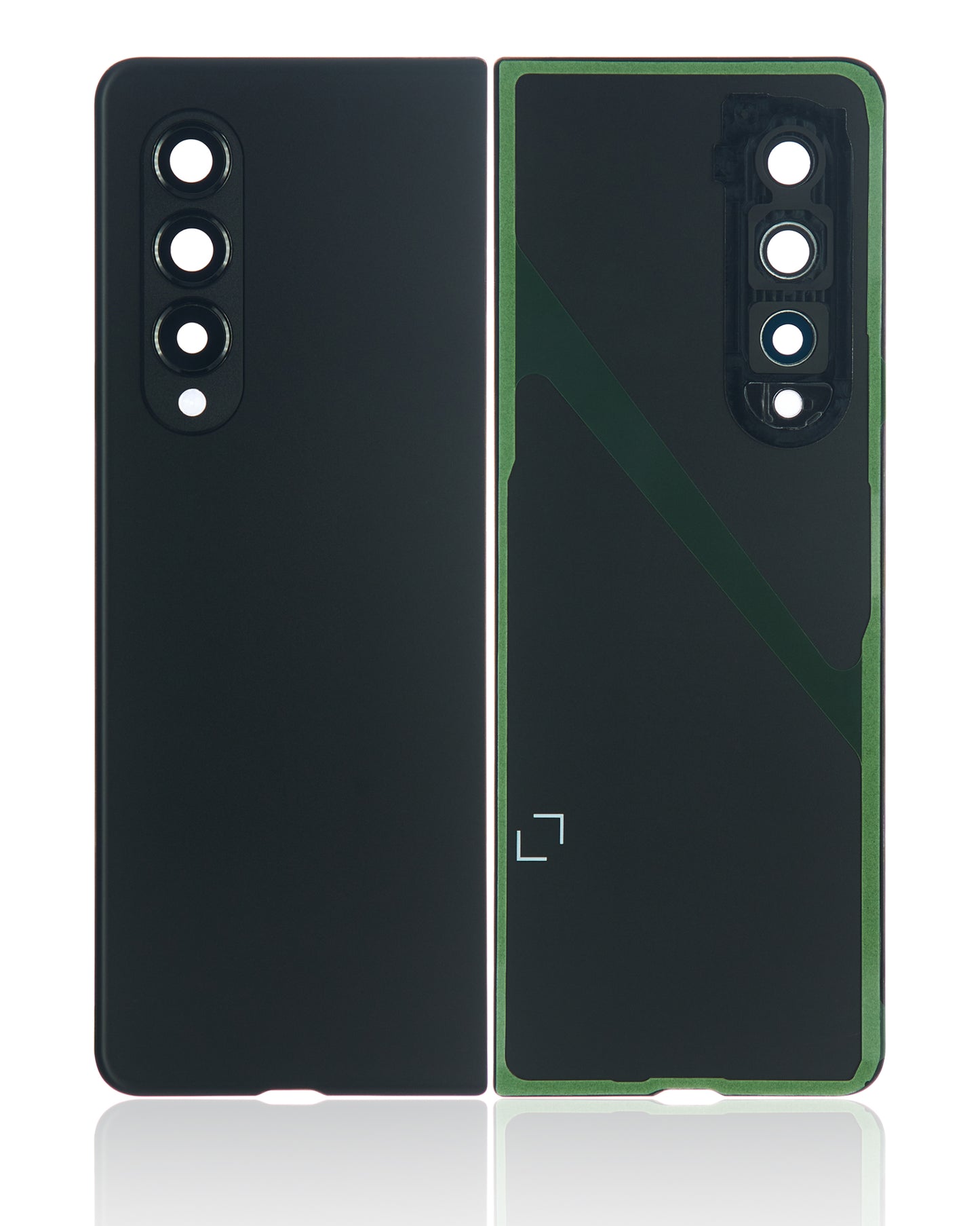 Back Cover Glass With Camera Lens For Samsung Galaxy Z Fold 3 5G (Premium) (Phantom Black)