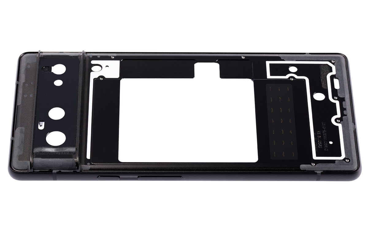 Mid-Frame Housing For Google Pixel 6 (Stormy Black) - phone repair part close-up