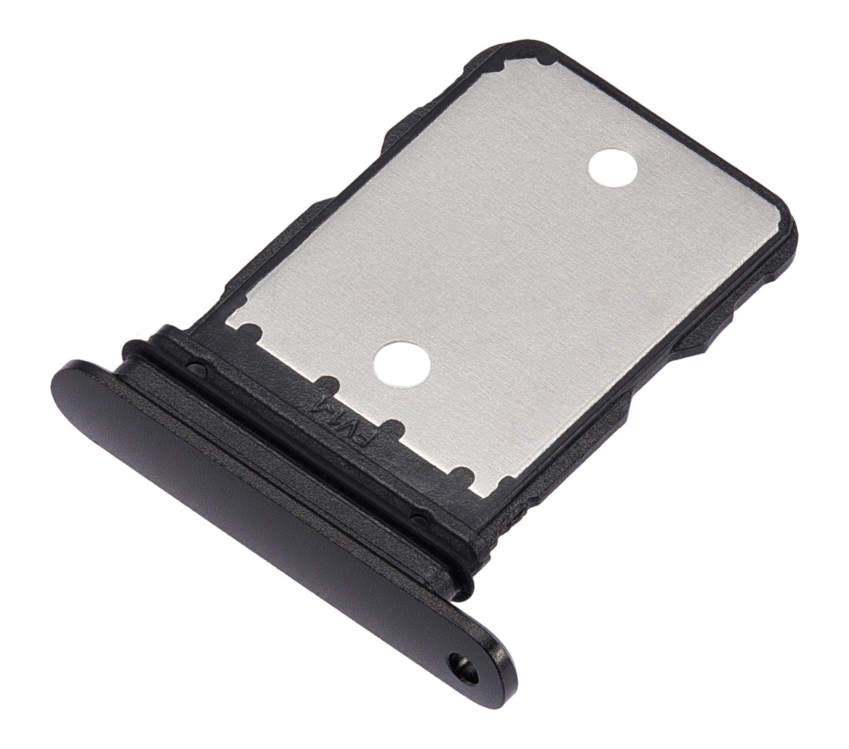 Single Sim Card Tray For Google Pixel 6 (Stormy Black) - replacement part additional angle