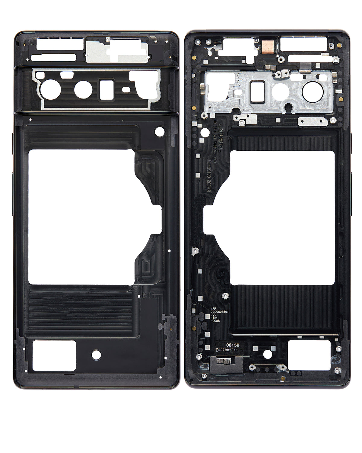Mid-Frame Housing For Google Pixel 6 Pro (Stormy Black) - repair component detailed angle
