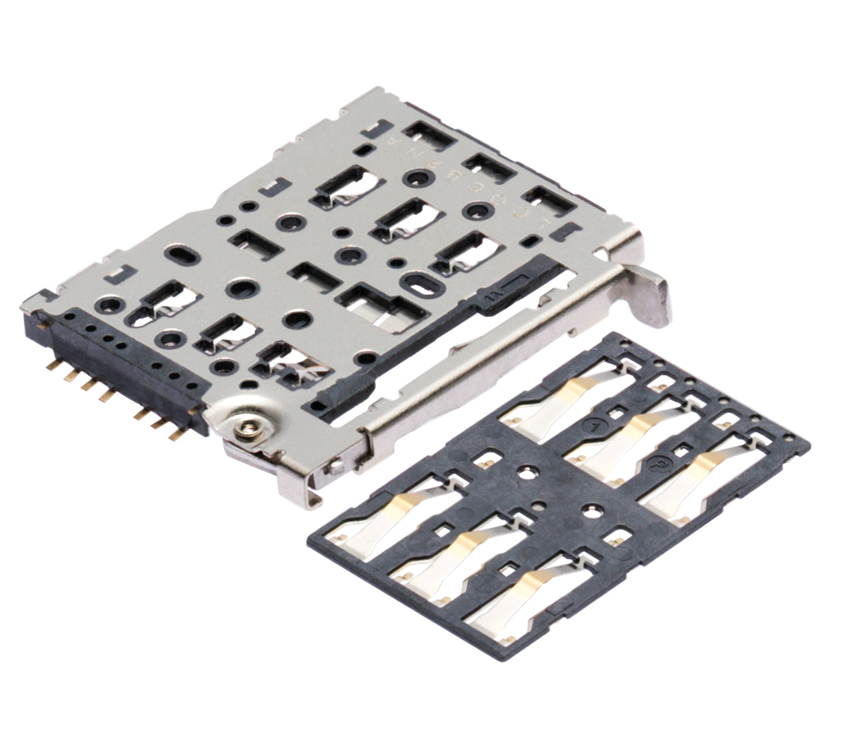 Sim Card Reader For Google Pixel 5 / 5A / 6 / 6 Pro (2 Piece Set) - phone repair part close-up