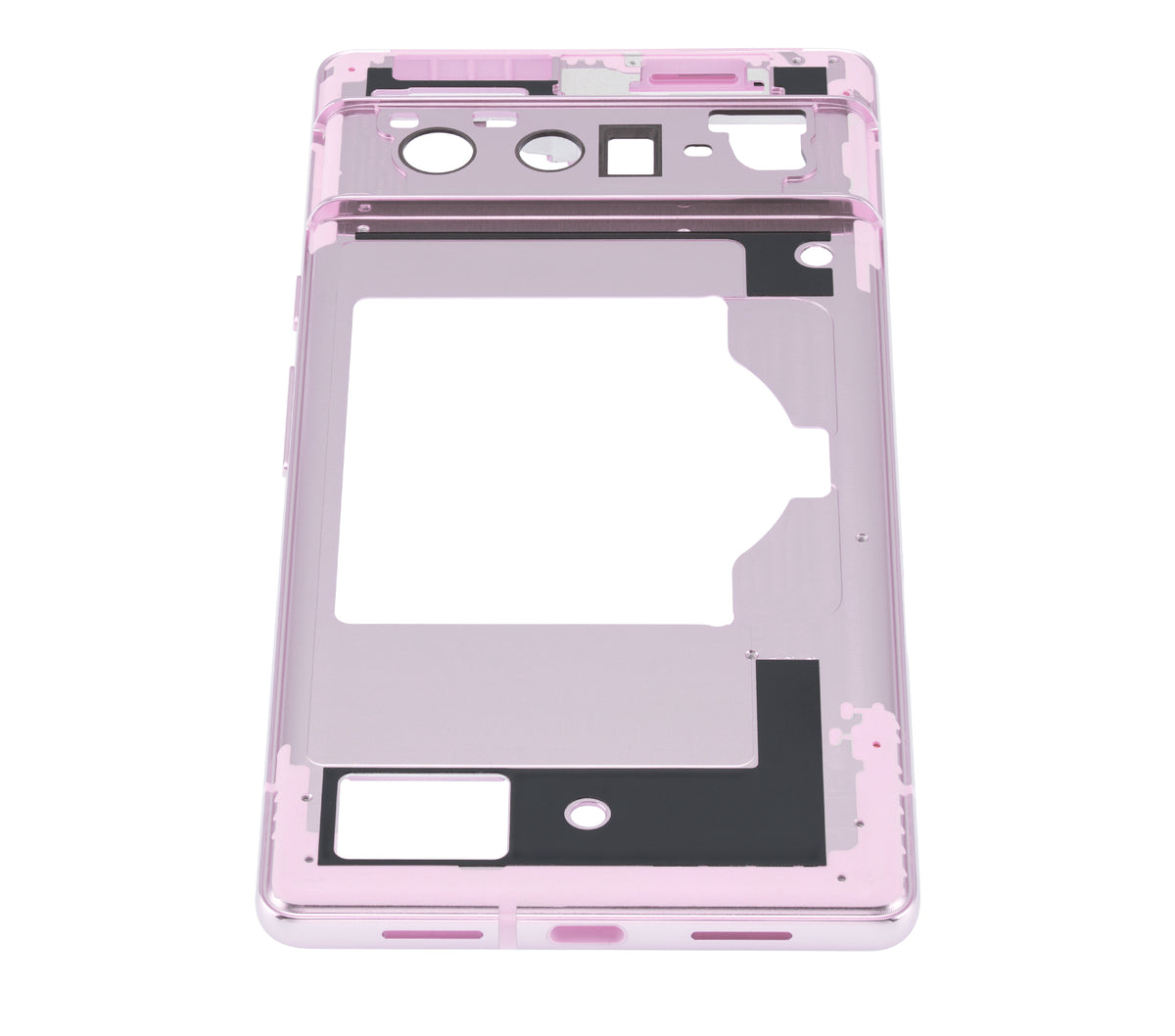 Mid-Frame Housing For Google Pixel 6 Pro (Rose Quartz) - repair component detailed angle