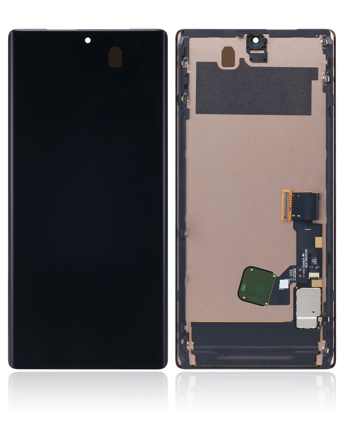 OLED Assembly With Frame (With Fingerprint Sensor) For Google Pixel 6 Pro (Refurbished) (All Colors) - repair component detailed angle