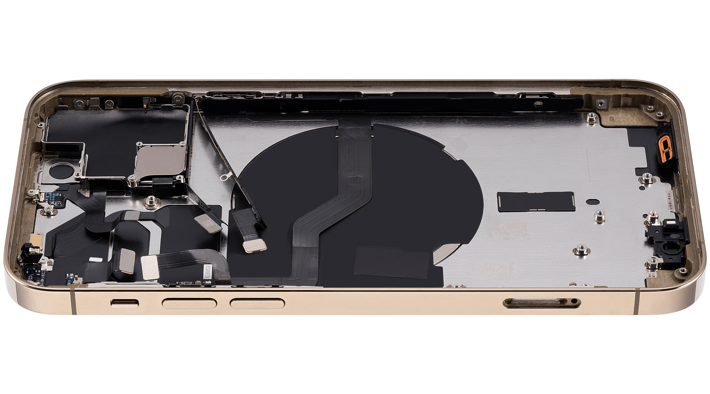 Back Housing W/ Small Parts For iPhone 12 Pro (EU / Global Version) (Used OEM Pull: Grade C) (Gold)