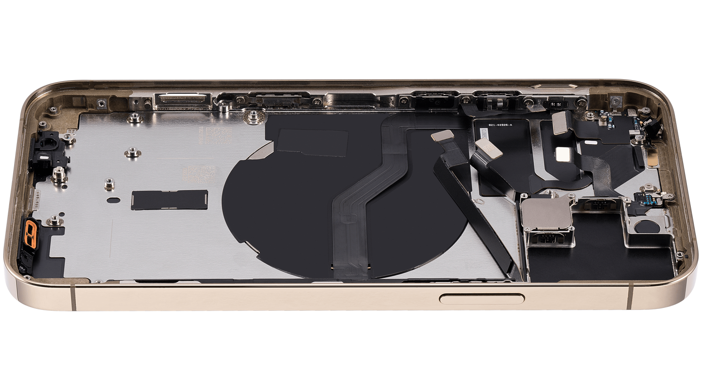 Back Housing W/ Small Parts For iPhone 12 Pro (EU / Global Version) (Used OEM Pull: Grade C) (Gold)