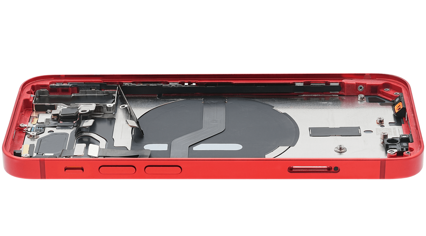 Back Housing W/ Small Parts For iPhone 12 Mini (EU / Global Version) (Used OEM Pull: Grade C) (Red)