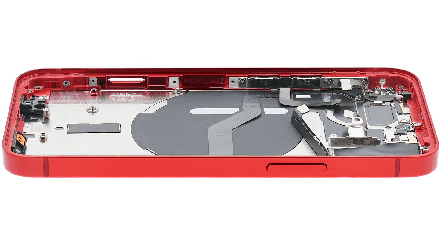 Back Housing W/ Small Parts For iPhone 12 Mini (EU / Global Version) (Used OEM Pull: Grade C) (Red)