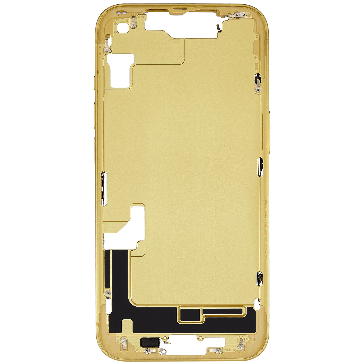 Mid-Frame Housing W/ Small Parts For iPhone 14 (US Version) (Used OEM Pull: Grade A) (Yellow)