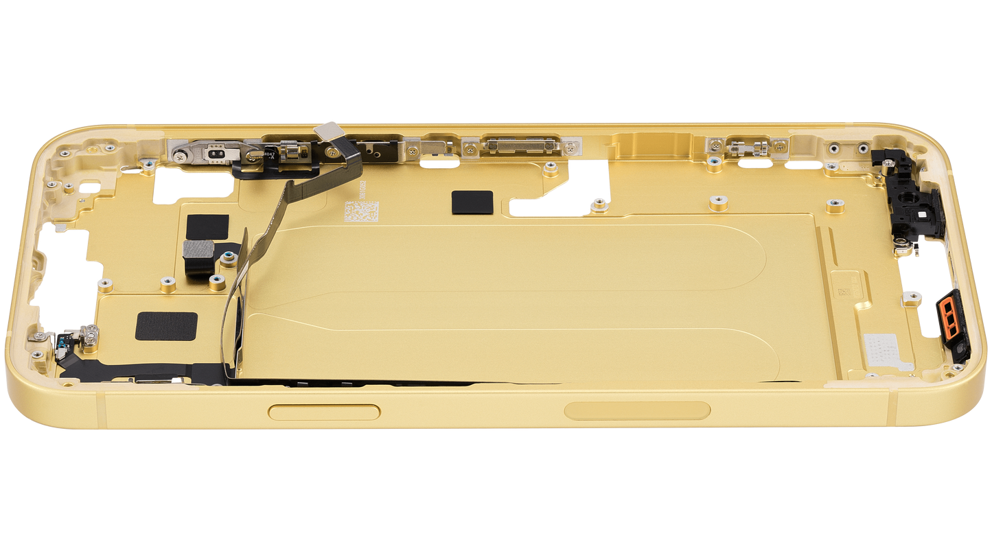 Mid-Frame Housing W/ Small Parts For iPhone 14 Plus (US Version) (Used OEM Pull: Grade A) (Yellow)