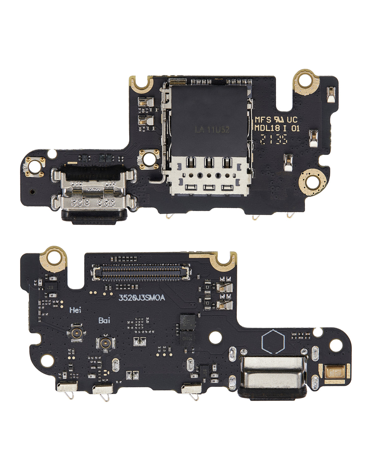 Charging Port Board With Sim Card Reader For Xiaomi Mi 10T Pro (Aftermarket Plus) - repair component detail image SKU 107082104923 - image 2