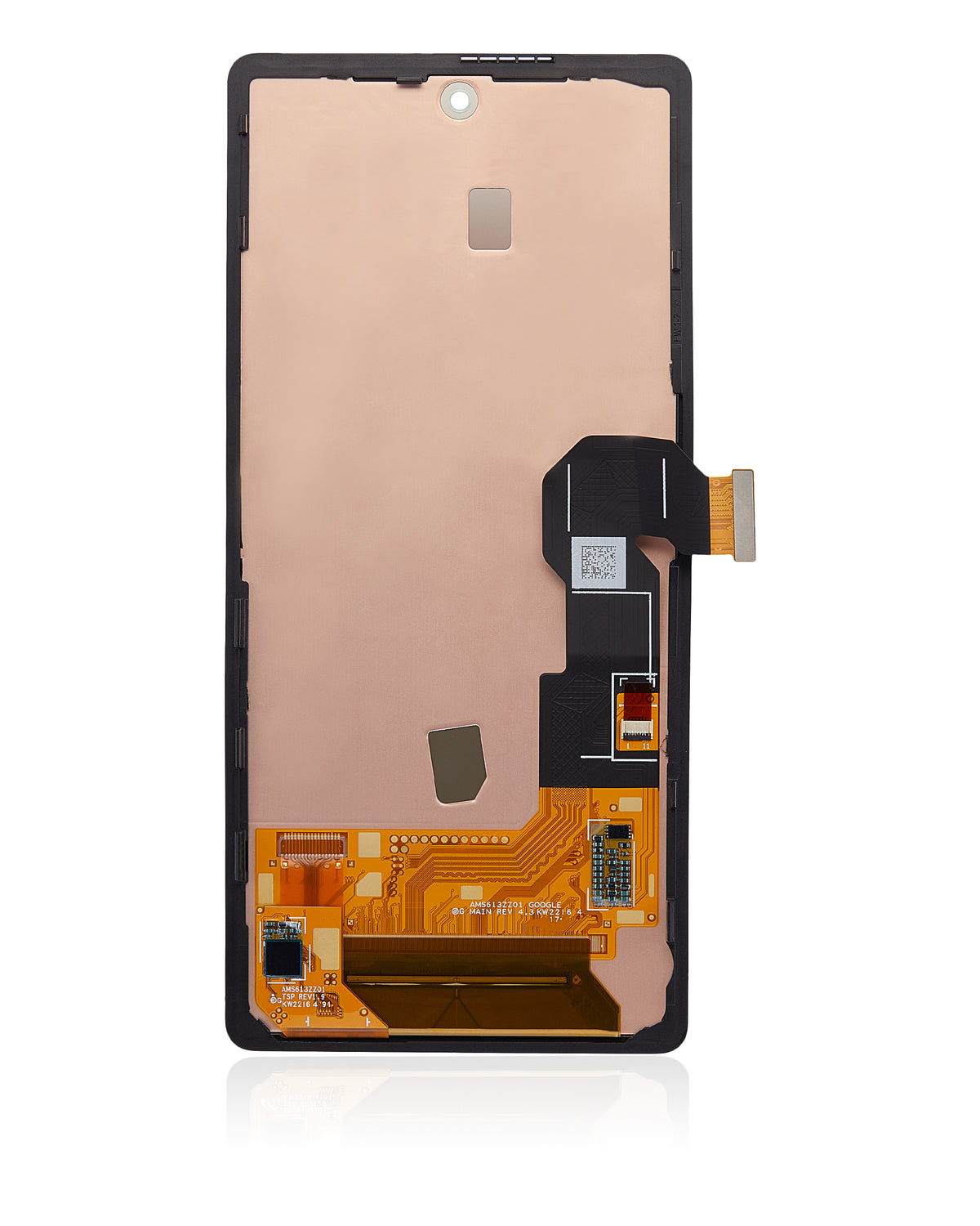 OLED Assembly With Frame (Without Fingerprint Sensor) For Google Pixel 6A (Refurbished) (All Colors) - repair component alternate view