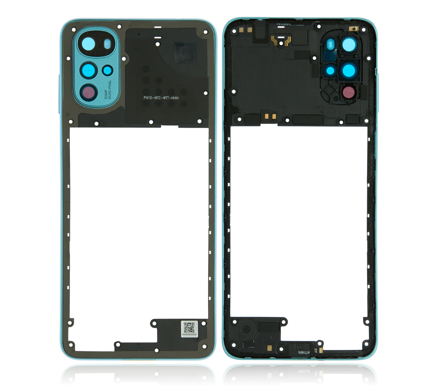 Mid-Frame Housing For Motorola Moto G22 (XT2231 / 2022) (Iceberg Blue) replacement part SKU 107082110831 image 7
