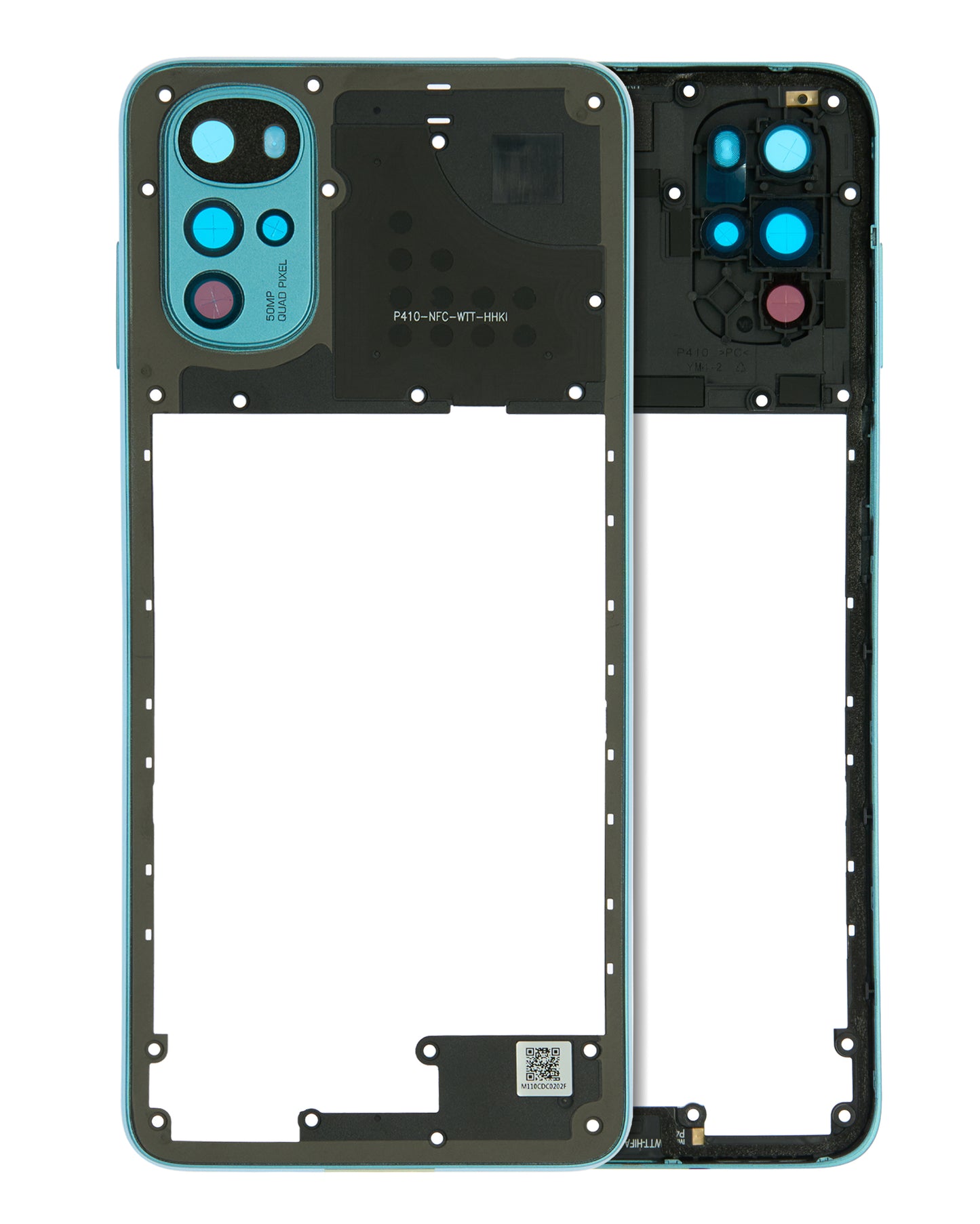 Mid-Frame Housing For Motorola Moto G22 (XT2231 / 2022) (Iceberg Blue) replacement part SKU 107082110831 image 1