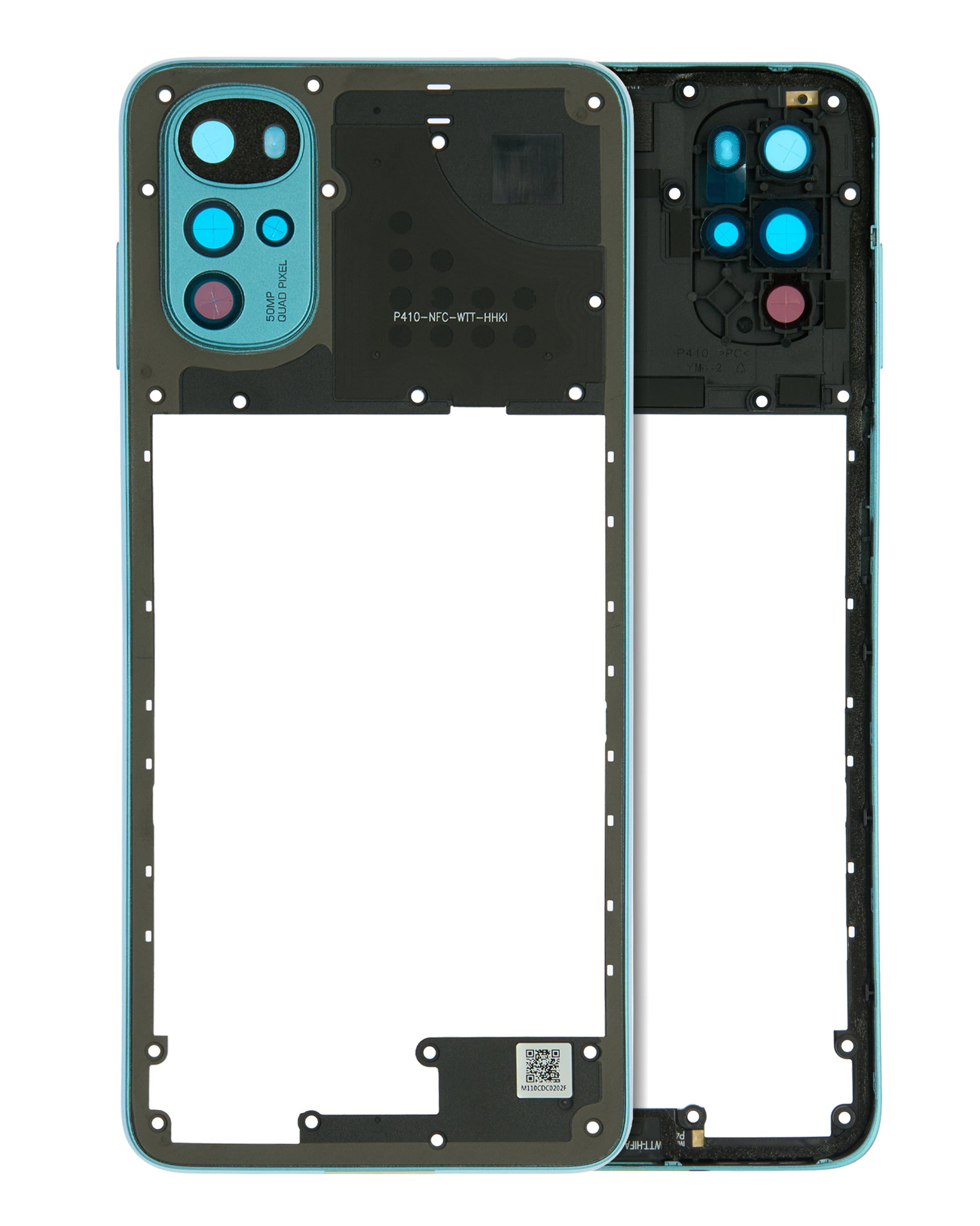 Mid-Frame Housing For Motorola Moto G22 (XT2231 / 2022) (Iceberg Blue) replacement part SKU 107082110831 image 1