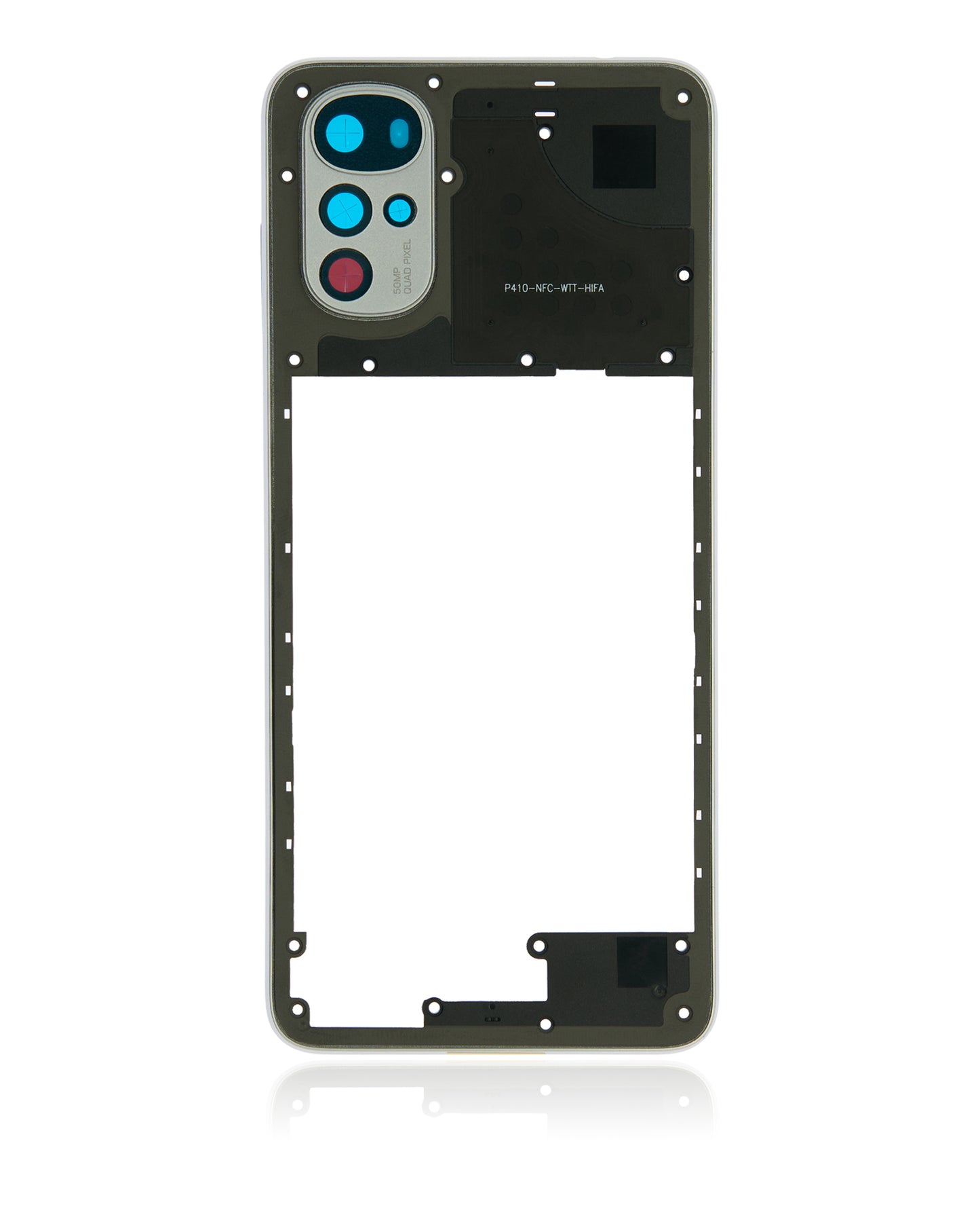 Mid-Frame Housing For Motorola Moto G22 (XT2231 / 2022) (Pearl White) replacement part SKU 107082110833 image 8