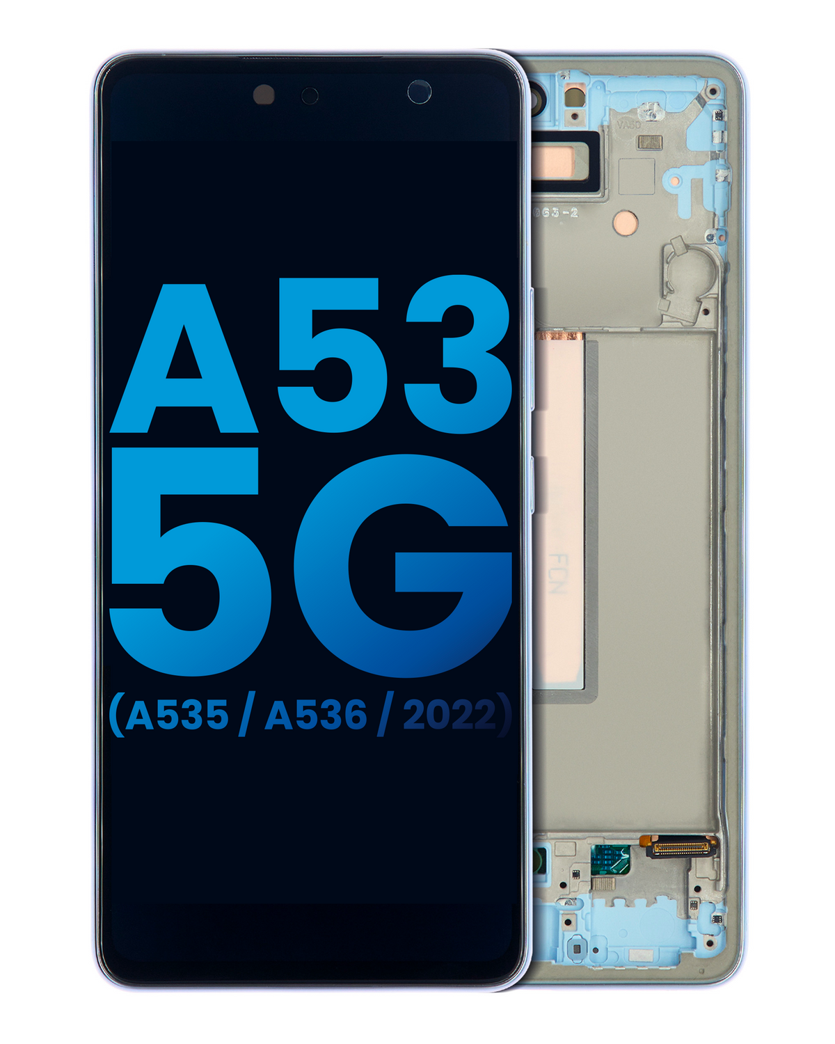 LCD Assembly With Frame For Samsung Galaxy A53 5G (A536 / 2022) (Without Finger Print Sensor) (Aftermarket: Incell) (Blue) - product image 2