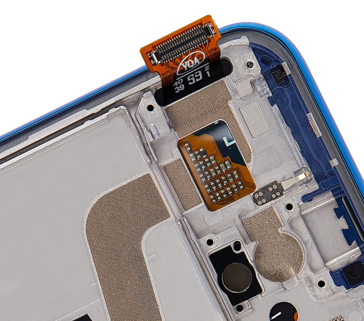 OLED Assembly With Frame For Xiaomi Mi 10 Lite 5G (Aftermarket Plus) (Aurora Blue) - mobile repair replacement component SKU 107082113405 - image 4