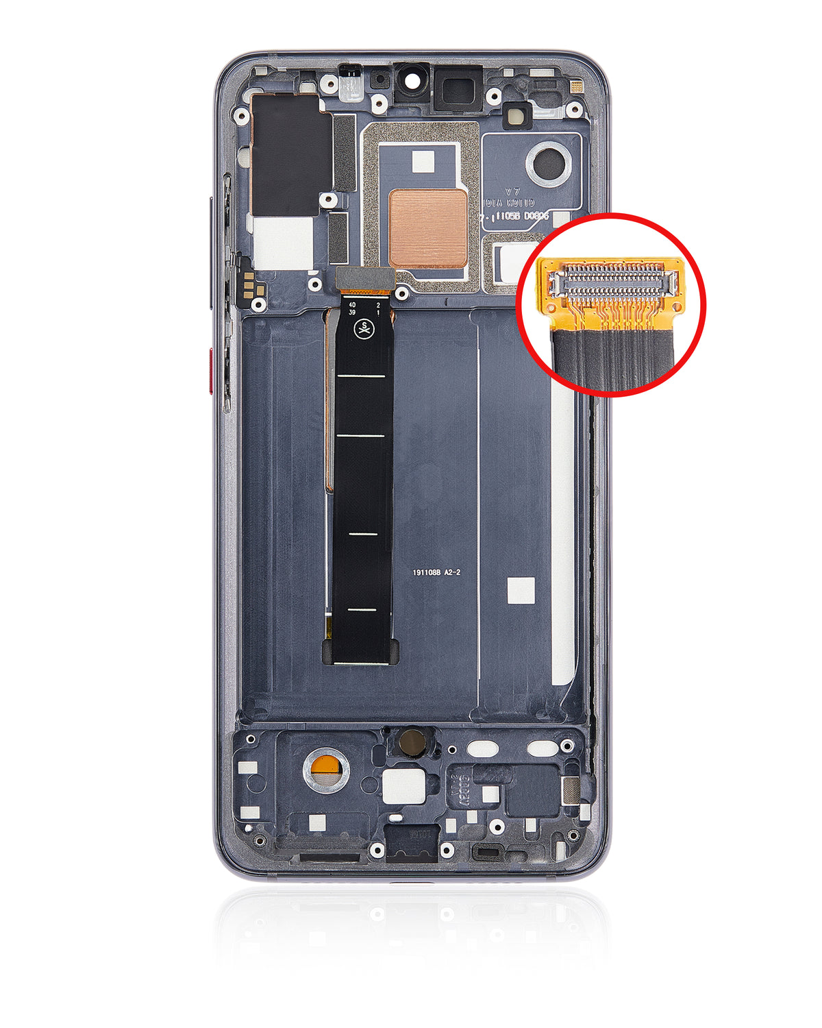 OLED Assembly With Frame For Xiaomi Mi 9 Pro (Refurbished) (Titanium Black) - repair part close detail image SKU 107082113602 - image 8