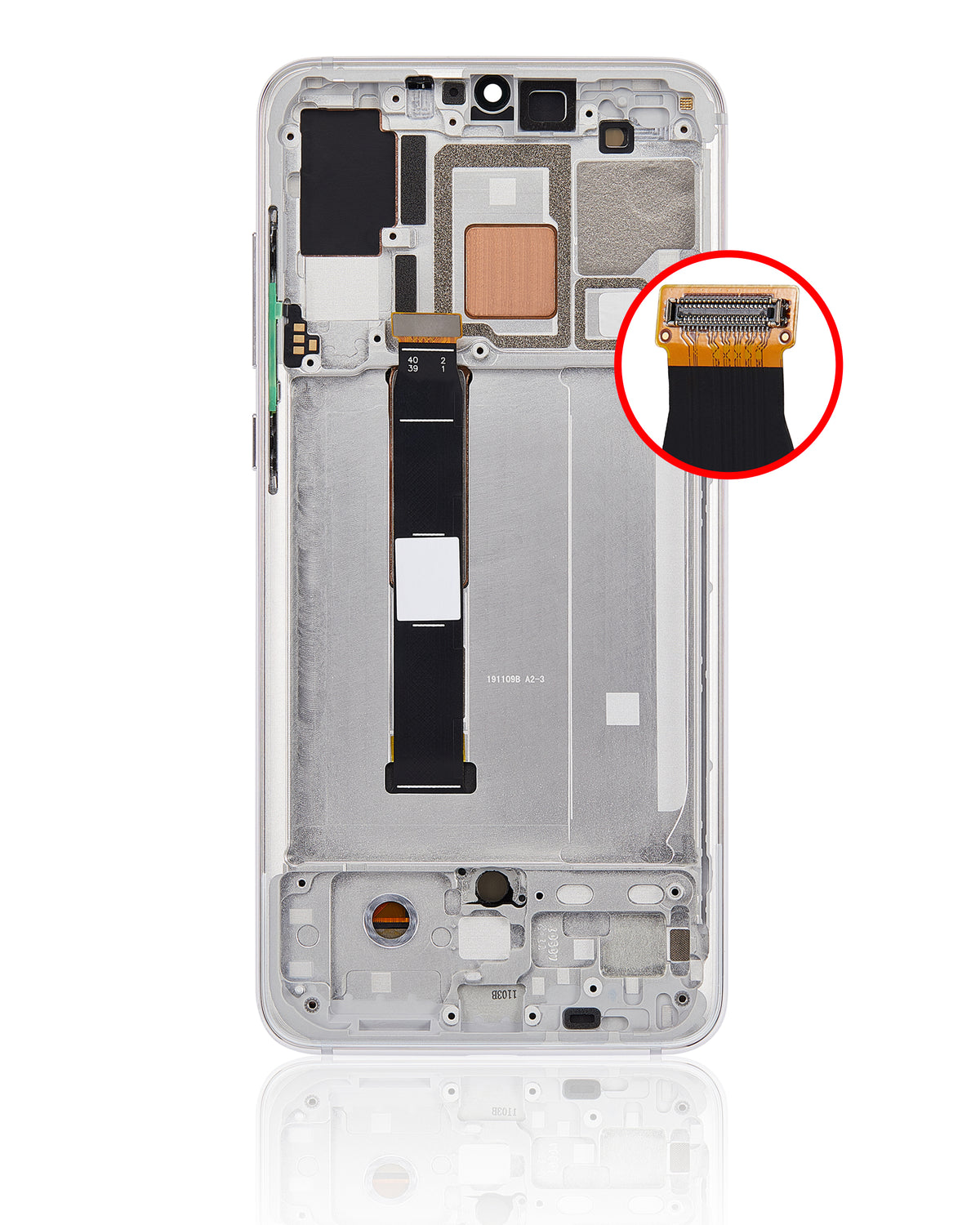 OLED Assembly With Frame For Xiaomi Mi 9 Pro (Refurbished) (Dream White) - repair part close detail image SKU 107082114510 - image 8