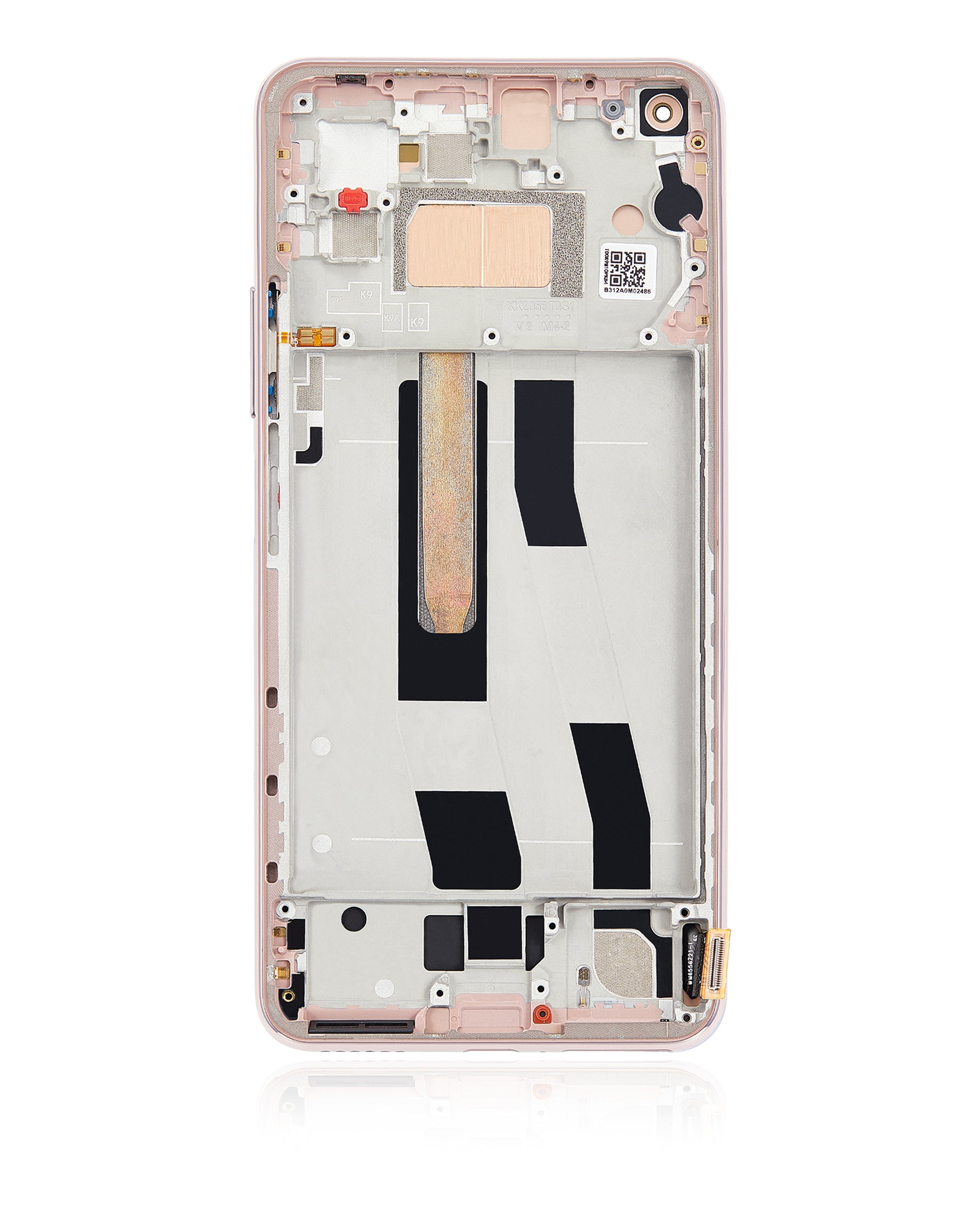 OLED Assembly With Frame For Xiaomi Mi 11 Lite / Xiaomi Mi 11 Lite 5G (Aftermarket Plus) (Peach Pink) - repair part close detail image SKU 107082114601 - image 8