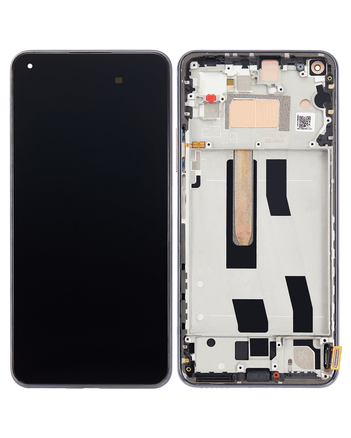 OLED Assembly With Frame For Xiaomi Mi 11 Lite / Xiaomi Mi 11 Lite 5G (Refurbished) ( Boba Black) - device repair spare component image SKU 107082114603 - image 6
