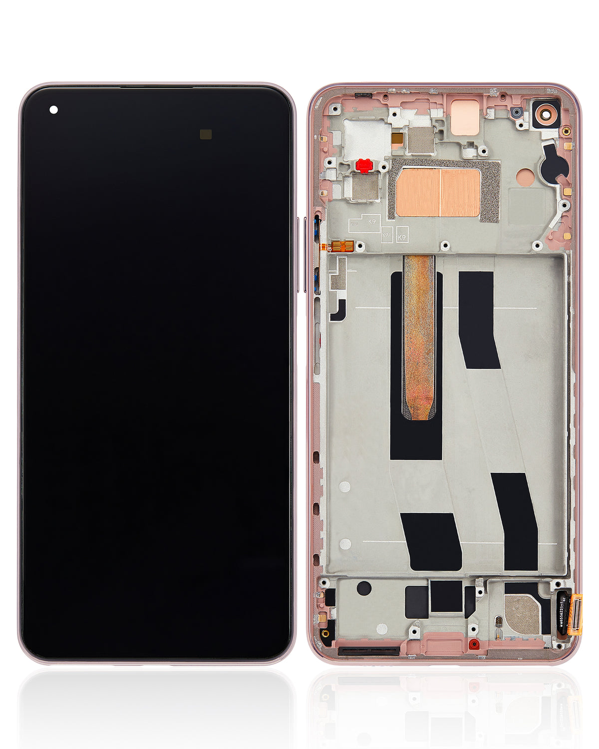 OLED Assembly With Frame For Xiaomi Mi 11 Lite / Xiaomi Mi 11 Lite 5G (Refurbished) (Peach Pink) - device repair spare component image SKU 107082114605 - image 6