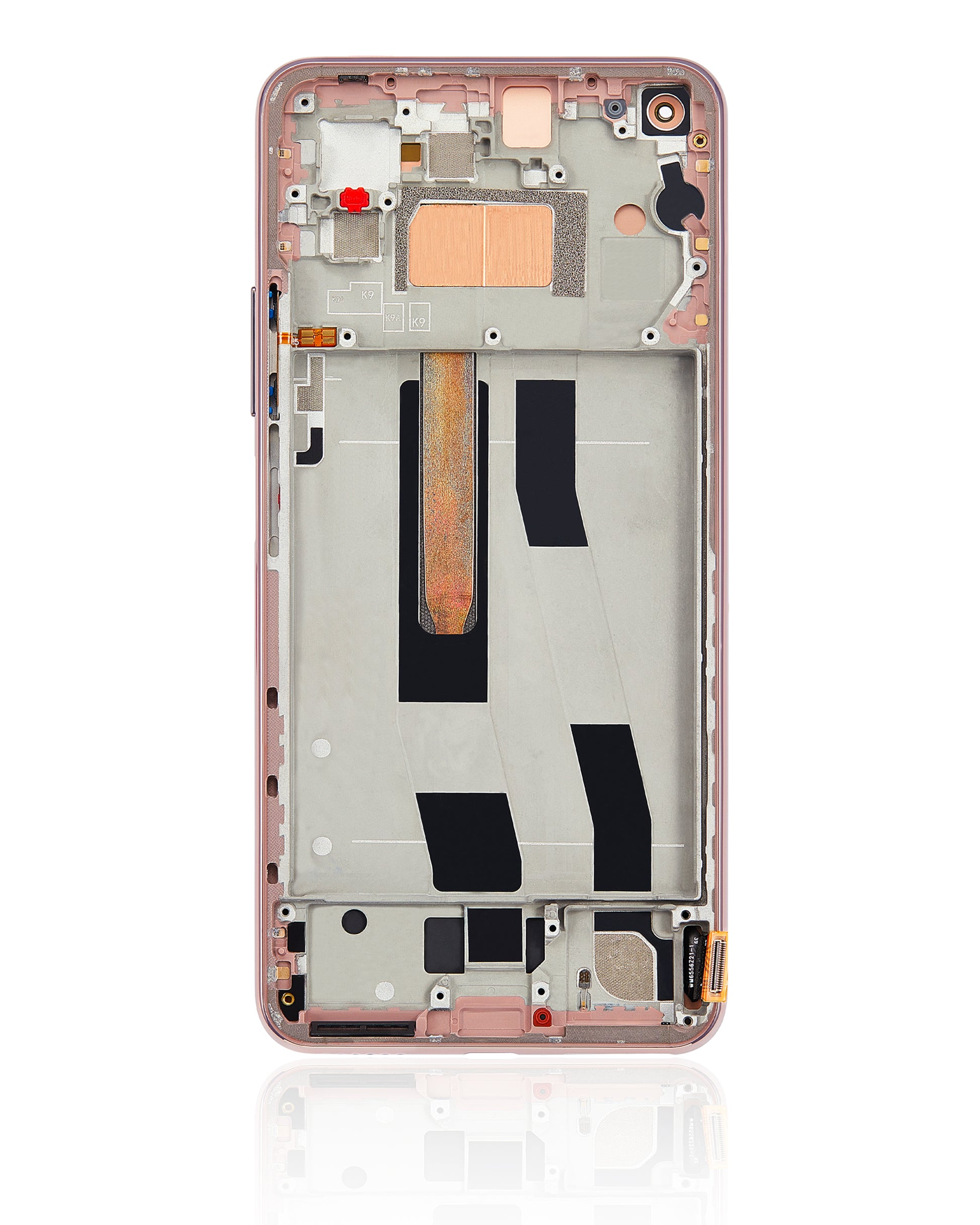 OLED Assembly With Frame For Xiaomi Mi 11 Lite / Xiaomi Mi 11 Lite 5G (Refurbished) (Peach Pink) - repair part close detail image SKU 107082114605 - image 8
