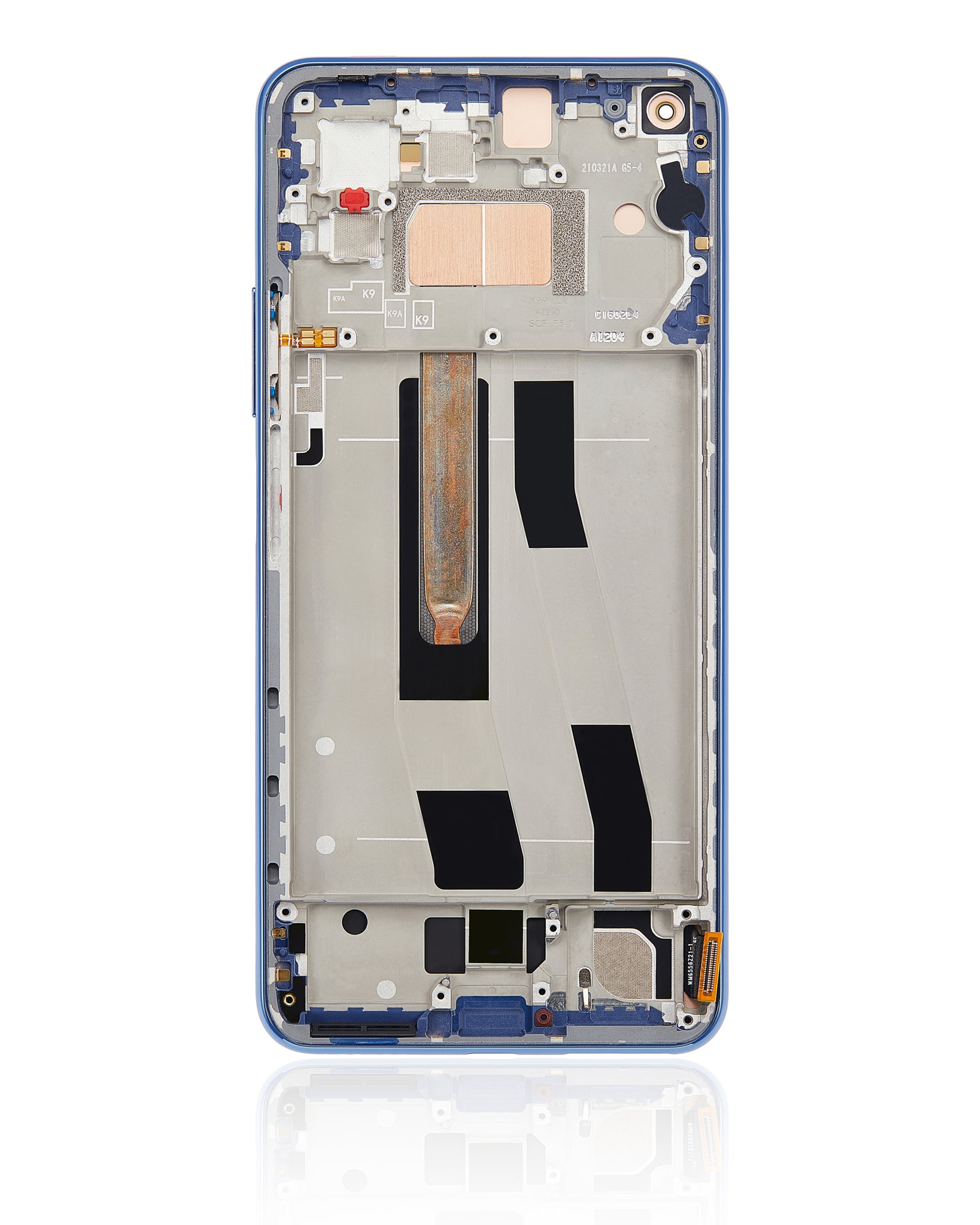 OLED Assembly With Frame For Xiaomi Mi 11 Lite / Xiaomi Mi 11 Lite 5G (Refurbished) (Bubblegum Blue) - repair part close detail image SKU 107082114606 - image 8