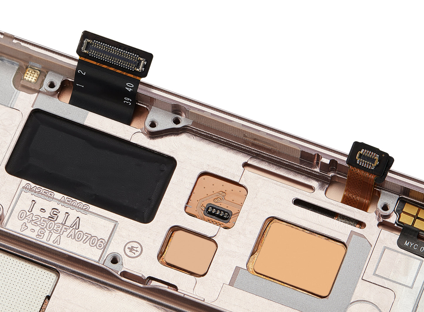 OLED Assembly With Frame For Xiaomi Mi 10 5G (Refurbished) (Peach Gold) - compatible device spare part image SKU 107082114702 - image 3
