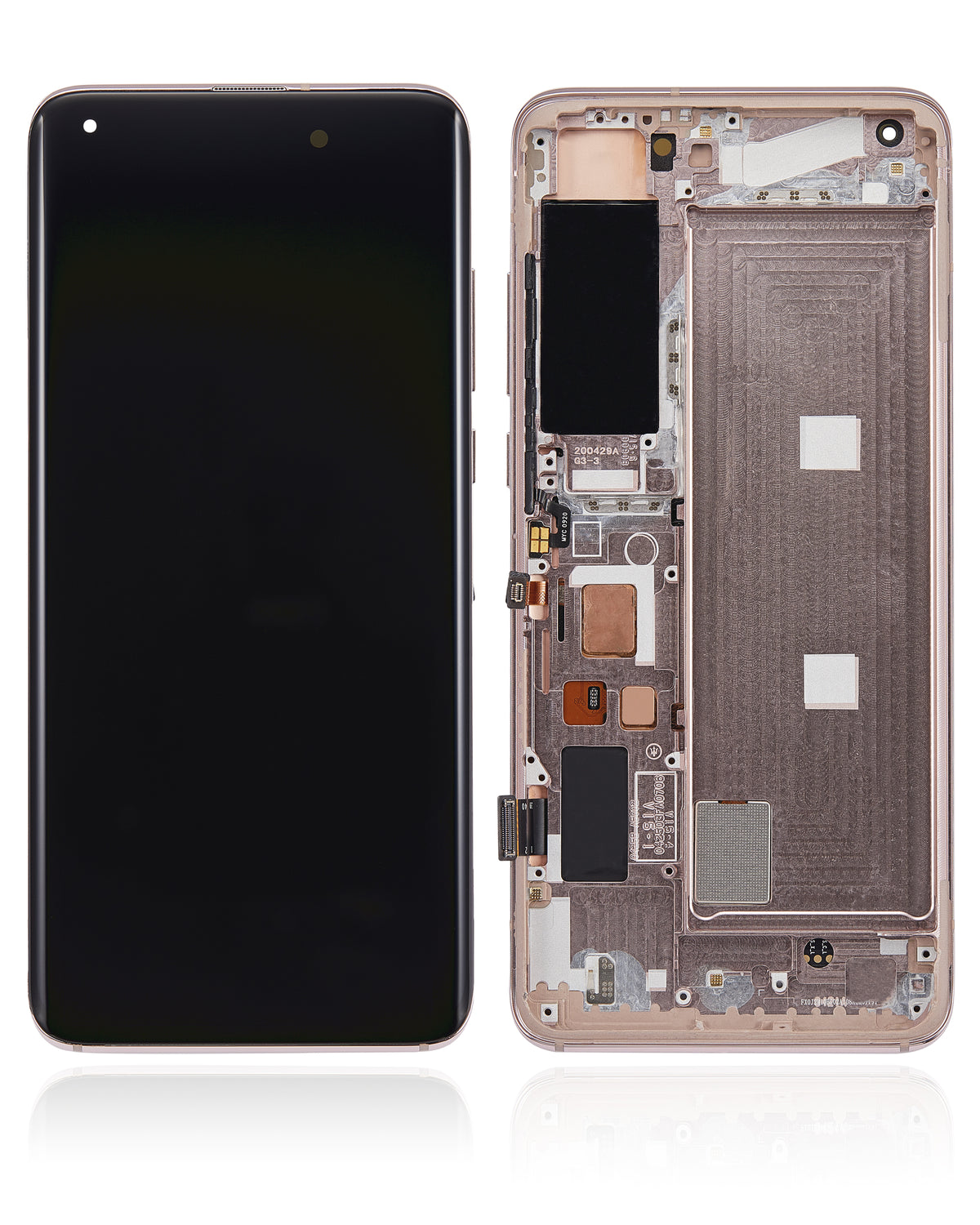 OLED Assembly With Frame For Xiaomi Mi 10 5G (Refurbished) (Peach Gold) - replacement component listing image SKU 107082114702 - image 7