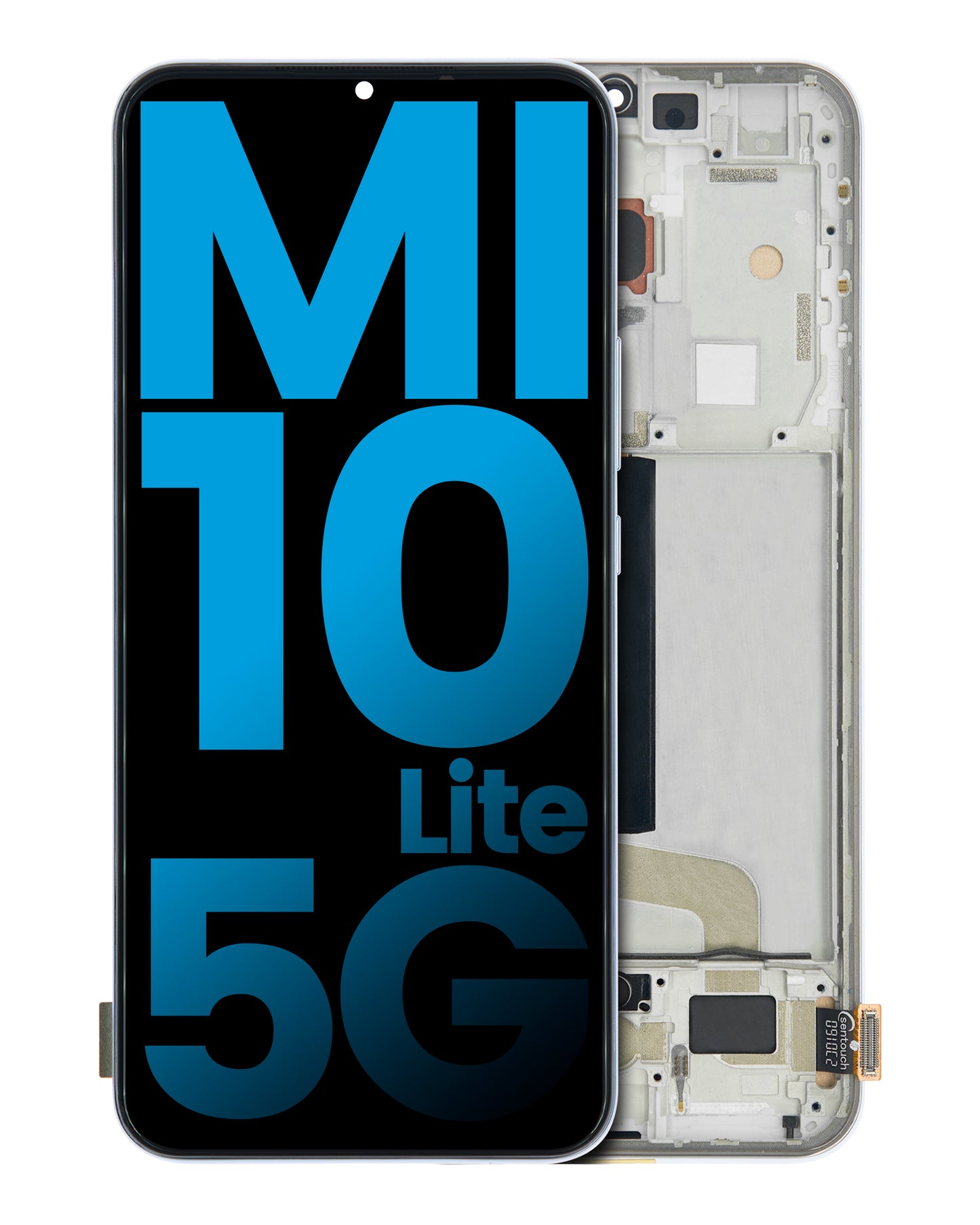LCD Assembly With Frame For Xiaomi Mi 10 Lite 5G (Aftermarket: Incell) (Dream White) - repair part close detail image SKU 107082114804 - image 8