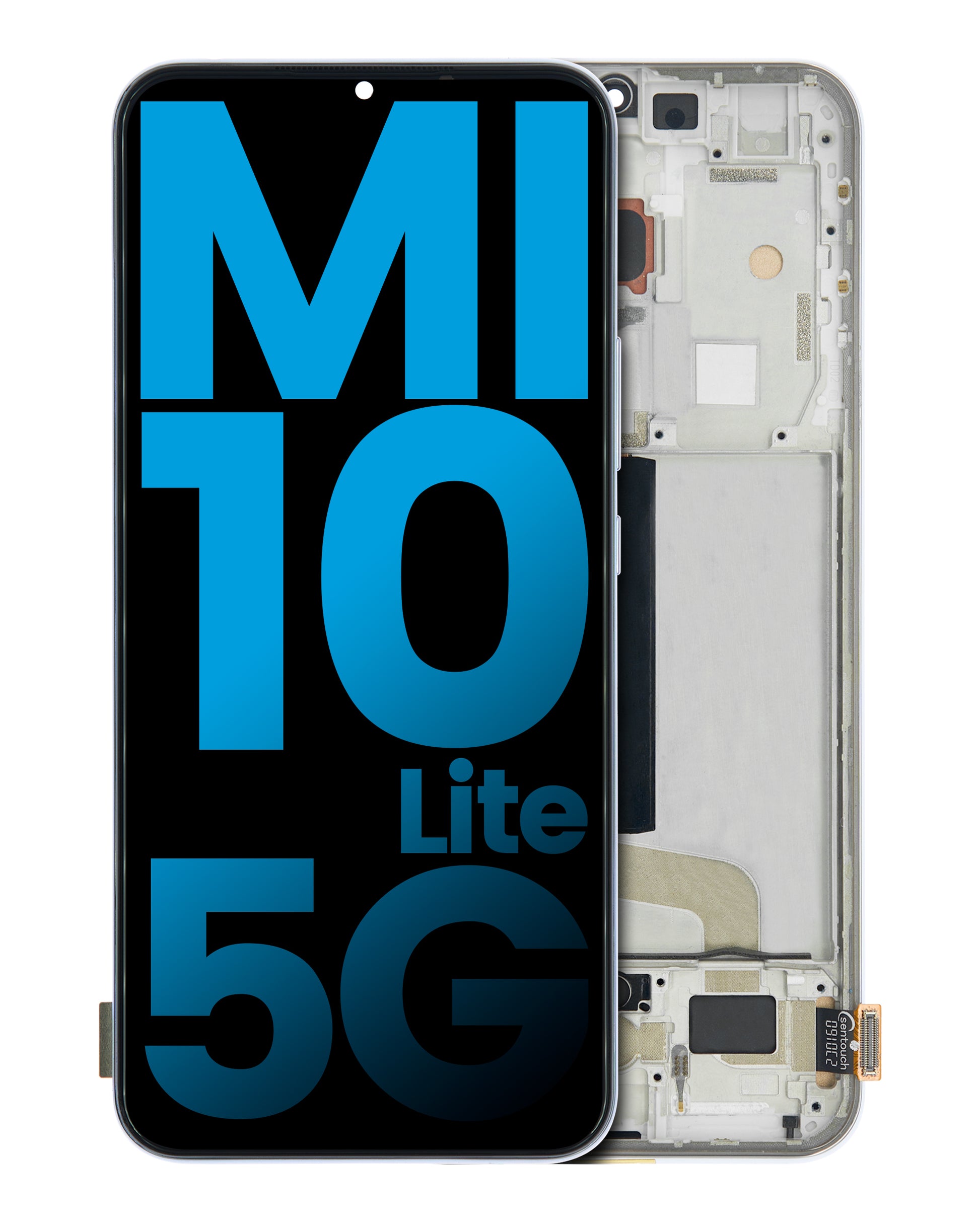 LCD Assembly With Frame For Xiaomi Mi 10 Lite 5G (Aftermarket: Incell) (Dream White) - repair part close detail image SKU 107082114804 - image 8