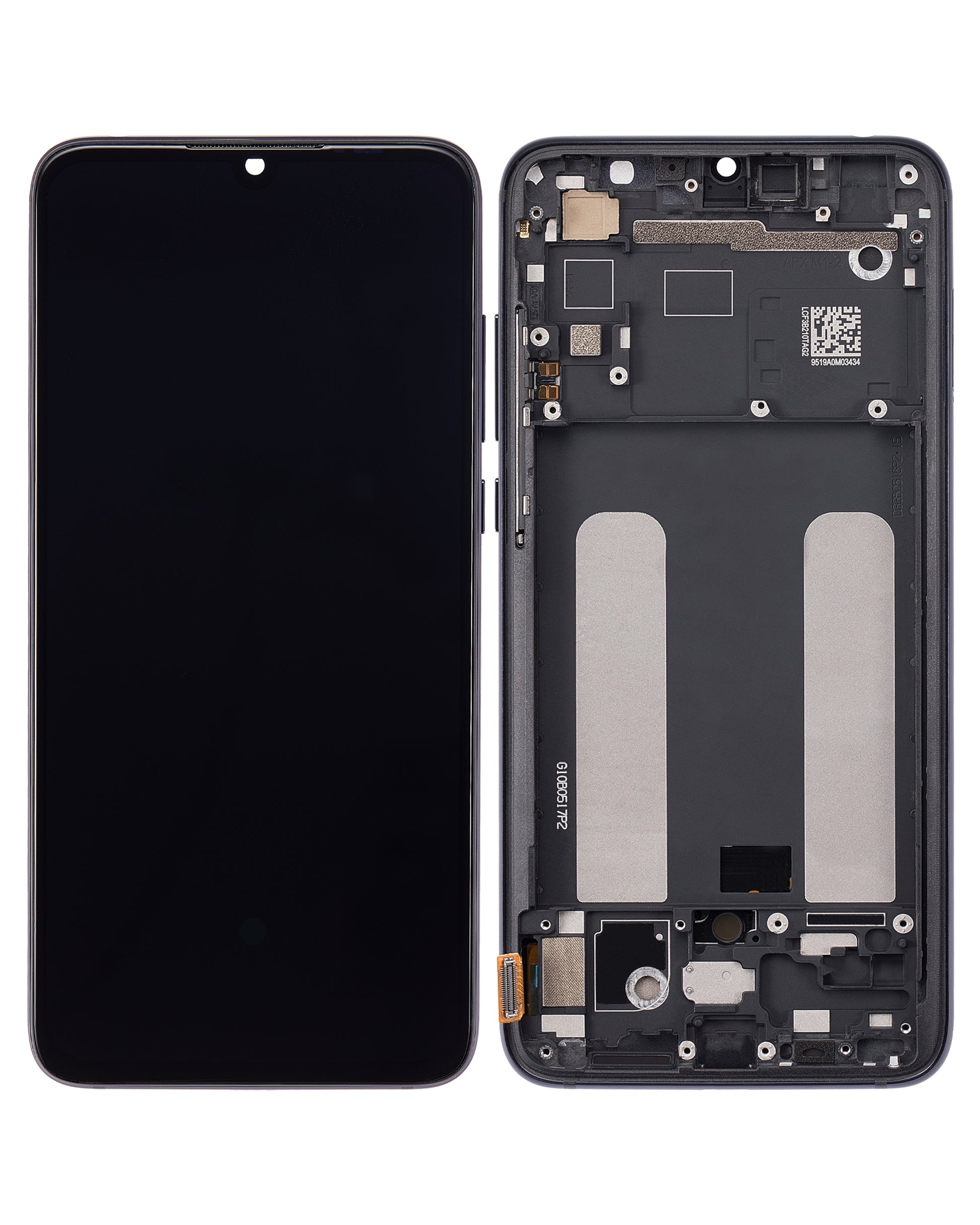 OLED Assembly With Frame For Xiaomi Mi 9 Lite (Aftermarket Plus) (Onyx Gray) - device repair spare component image SKU 107082114901 - image 6