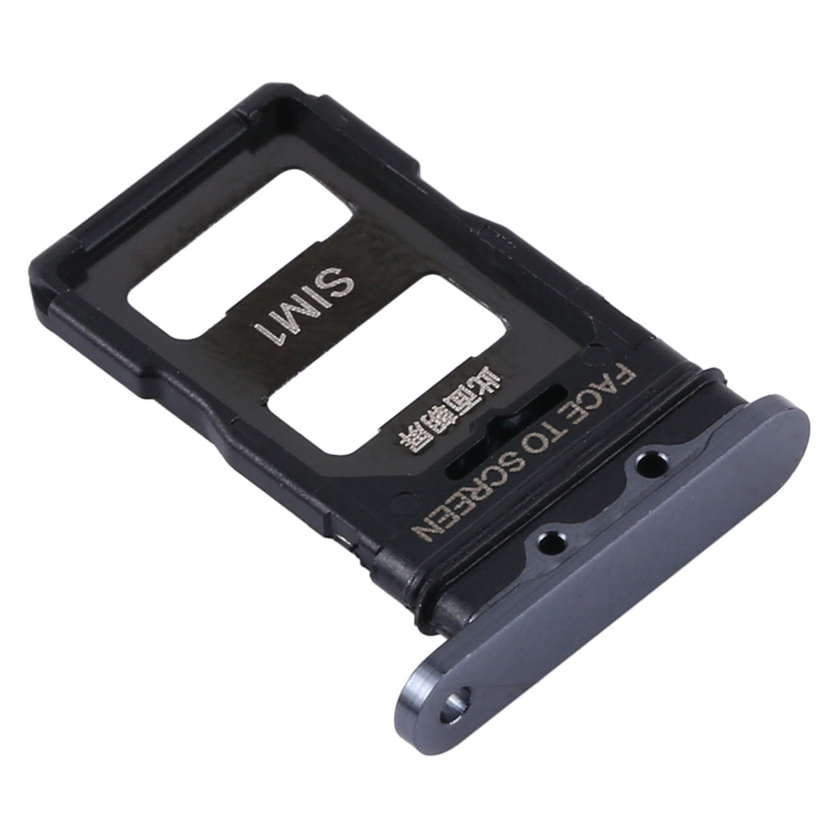 Dual Sim Card Tray For Xiaomi Mi 11 (Midnight Gray) - repair component detail image SKU 107082119022 - image 2