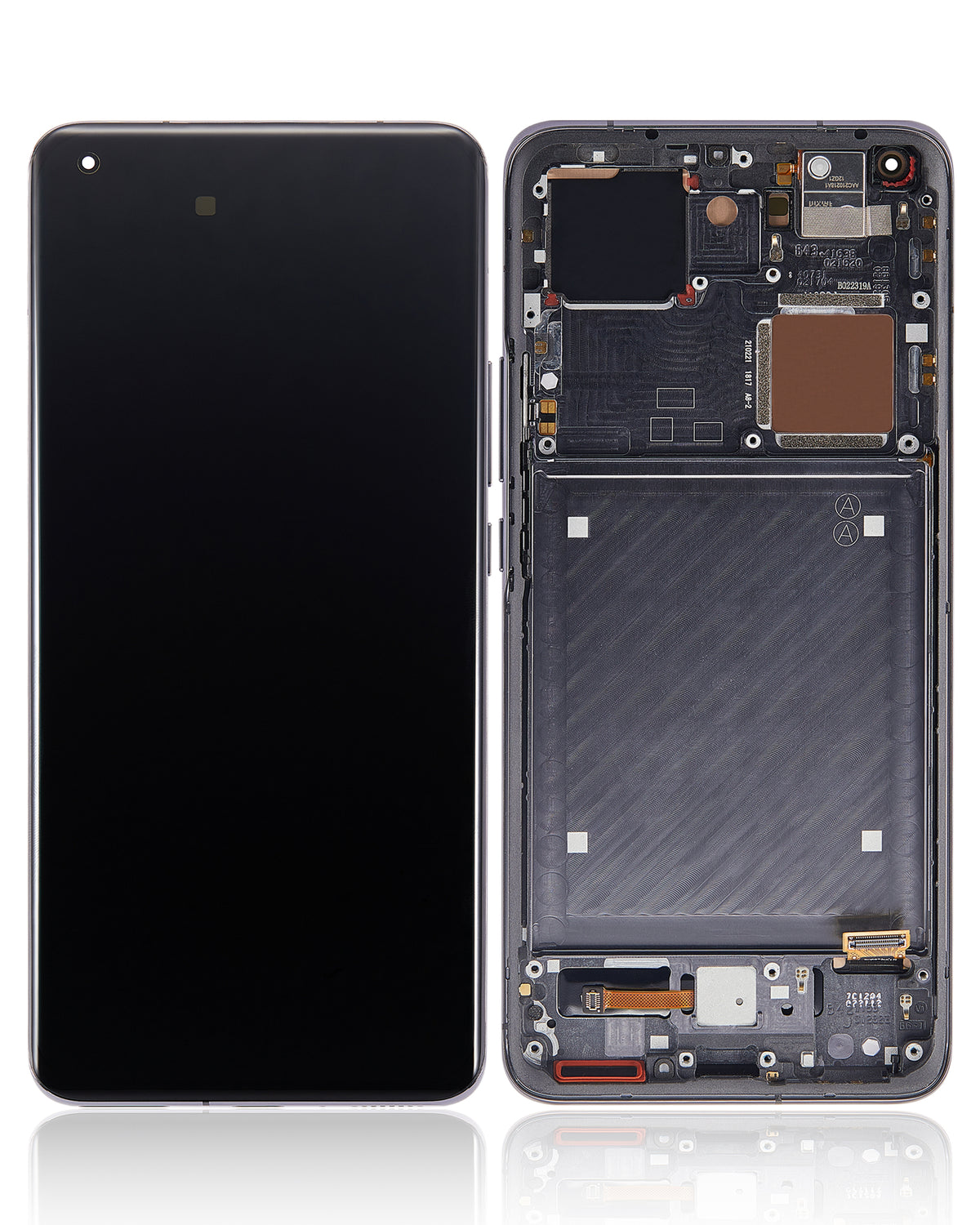OLED Assembly With Frame For Xiaomi Mi 11 Pro / Mi 11 Ultra (Refurbished) (Black) - device repair spare component image SKU 107082119501 - image 6