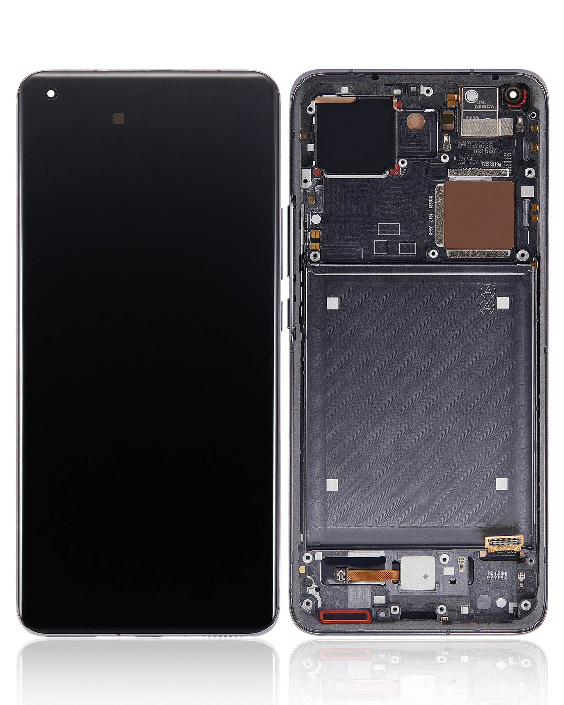 OLED Assembly With Frame For Xiaomi Mi 11 Pro / Mi 11 Ultra (Refurbished) (Black) - device repair spare component image SKU 107082119501 - image 6