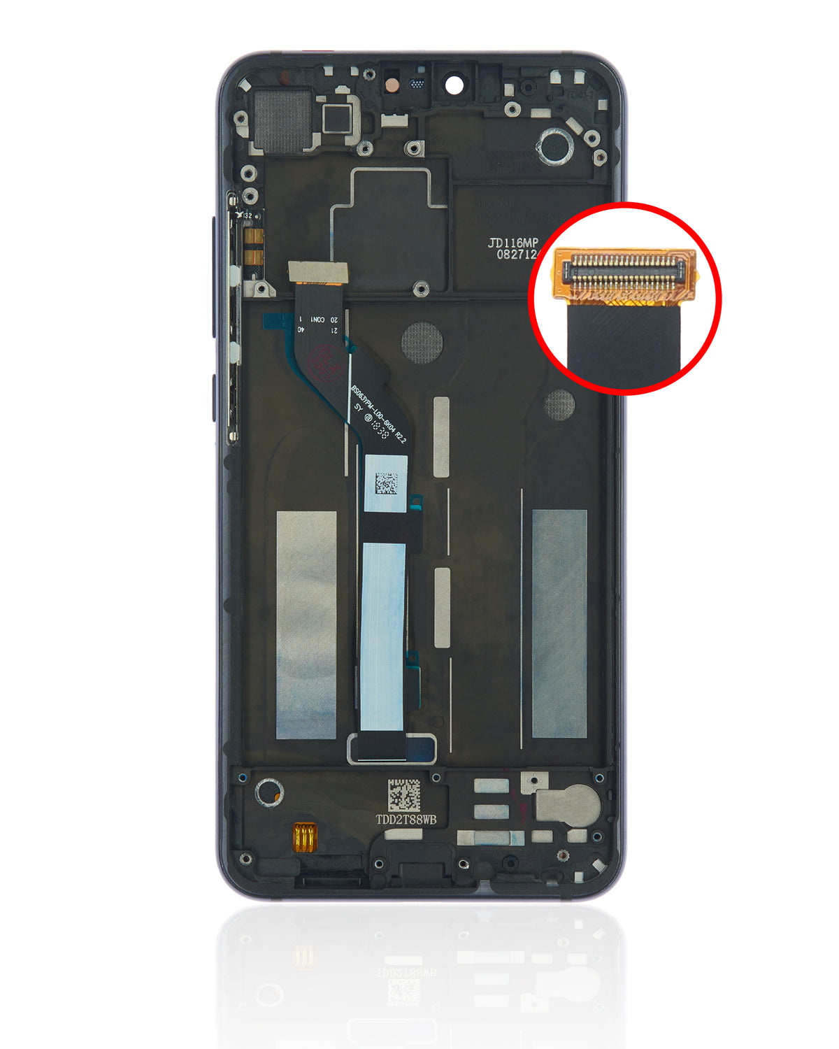 LCD Assembly With Frame For Xiaomi Mi 8 Lite (Refurbished) (Midnight Black) - repair part close detail image SKU 107082121102 - image 8