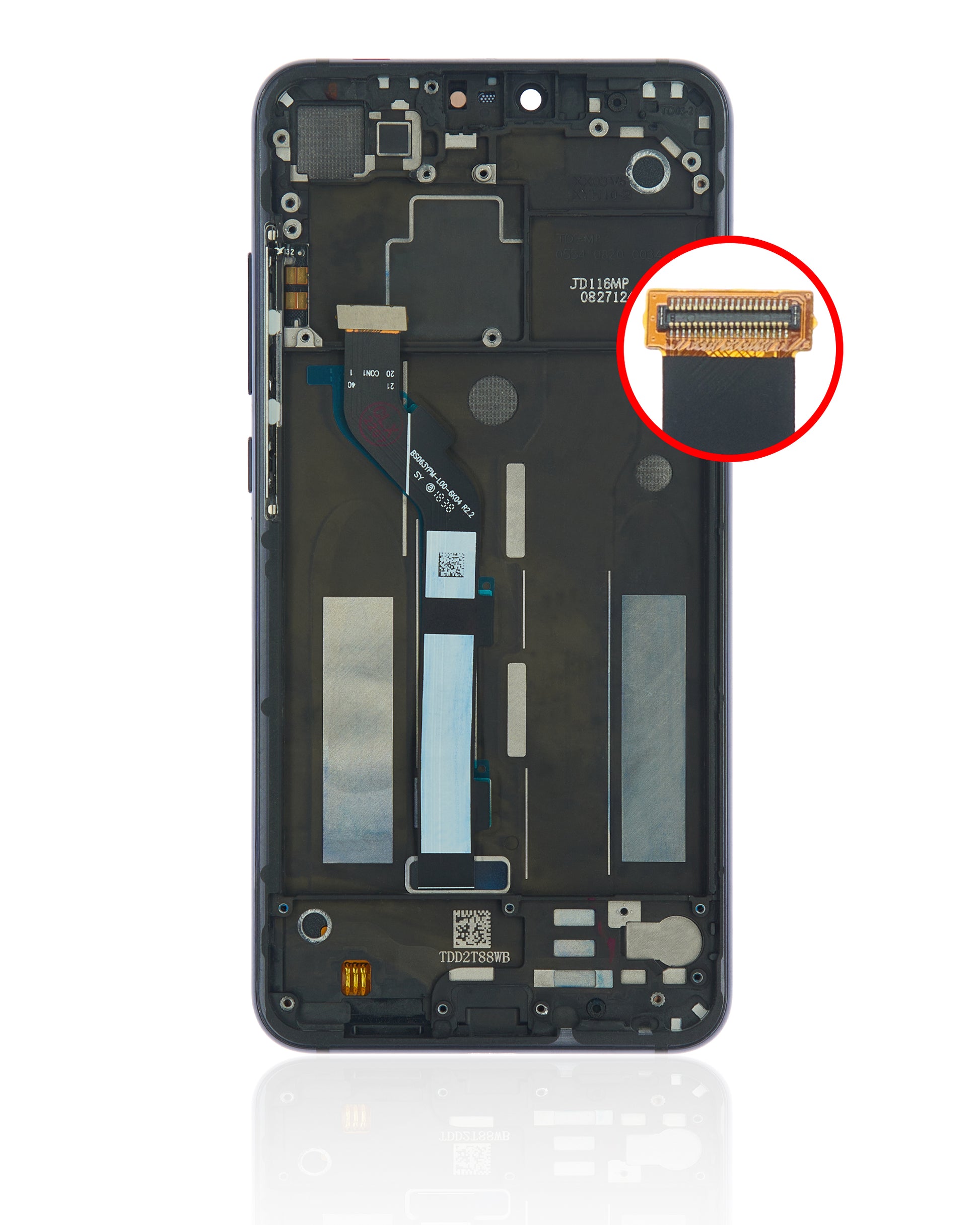 LCD Assembly With Frame For Xiaomi Mi 8 Lite (Refurbished) (Midnight Black) - repair part close detail image SKU 107082121102 - image 8
