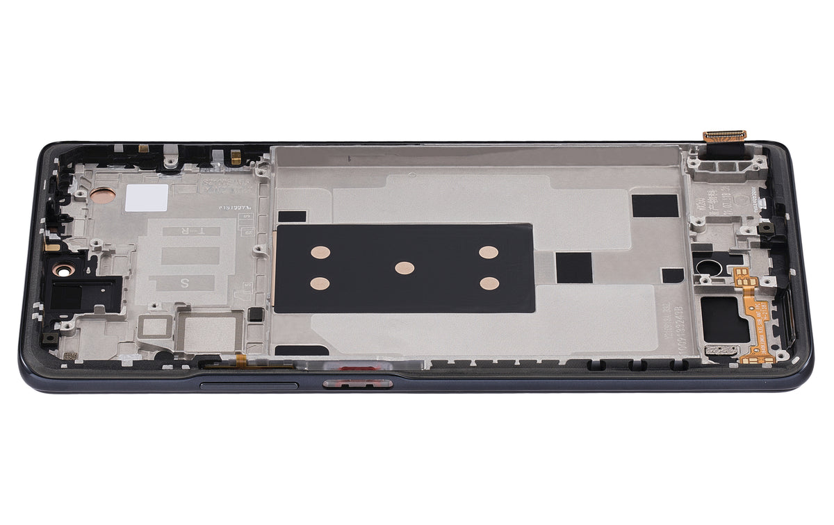OLED Assembly With Frame For Xiaomi 11T / 11T Pro (Refurbished) (Meteorite Gray) – device repair component close-up – OLED Display Replacement for phone repair