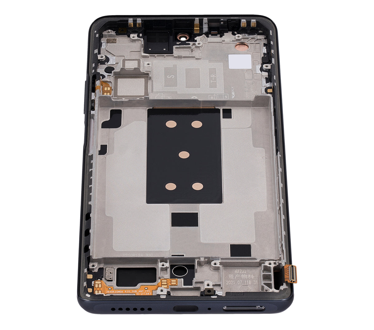 OLED Assembly With Frame For Xiaomi 11T / 11T Pro (Refurbished) (Meteorite Gray) – repair component detail view – OLED Display Replacement for phone repair