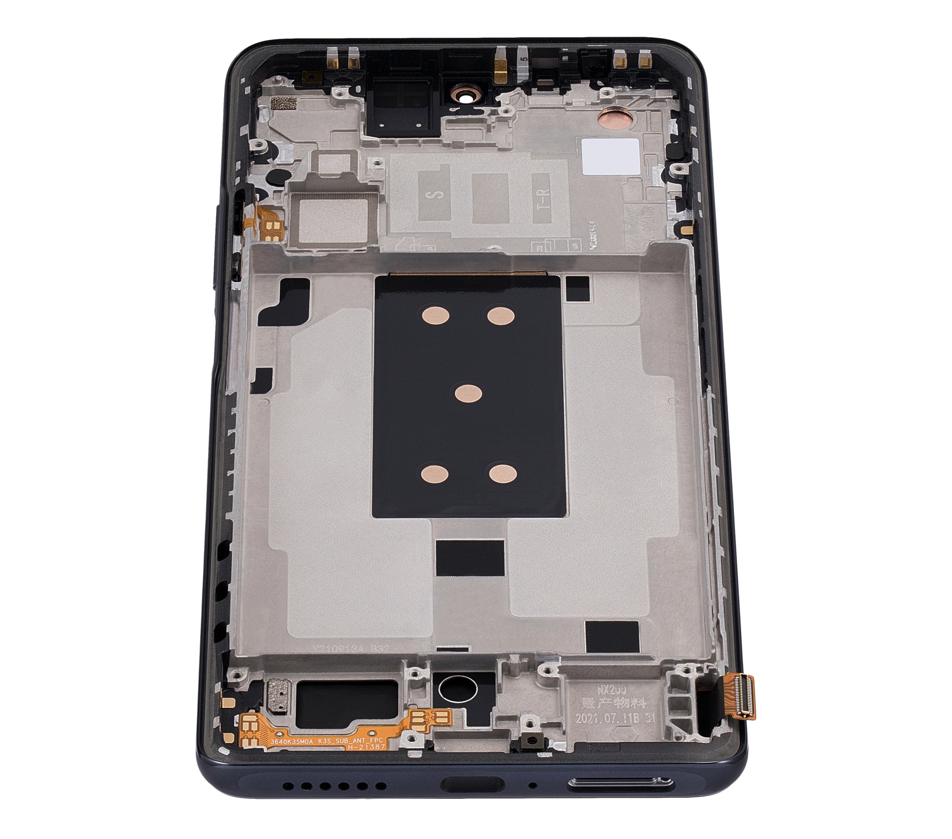 OLED Assembly With Frame For Xiaomi 11T / 11T Pro (Refurbished) (Meteorite Gray) – repair component detail view – OLED Display Replacement for phone repair